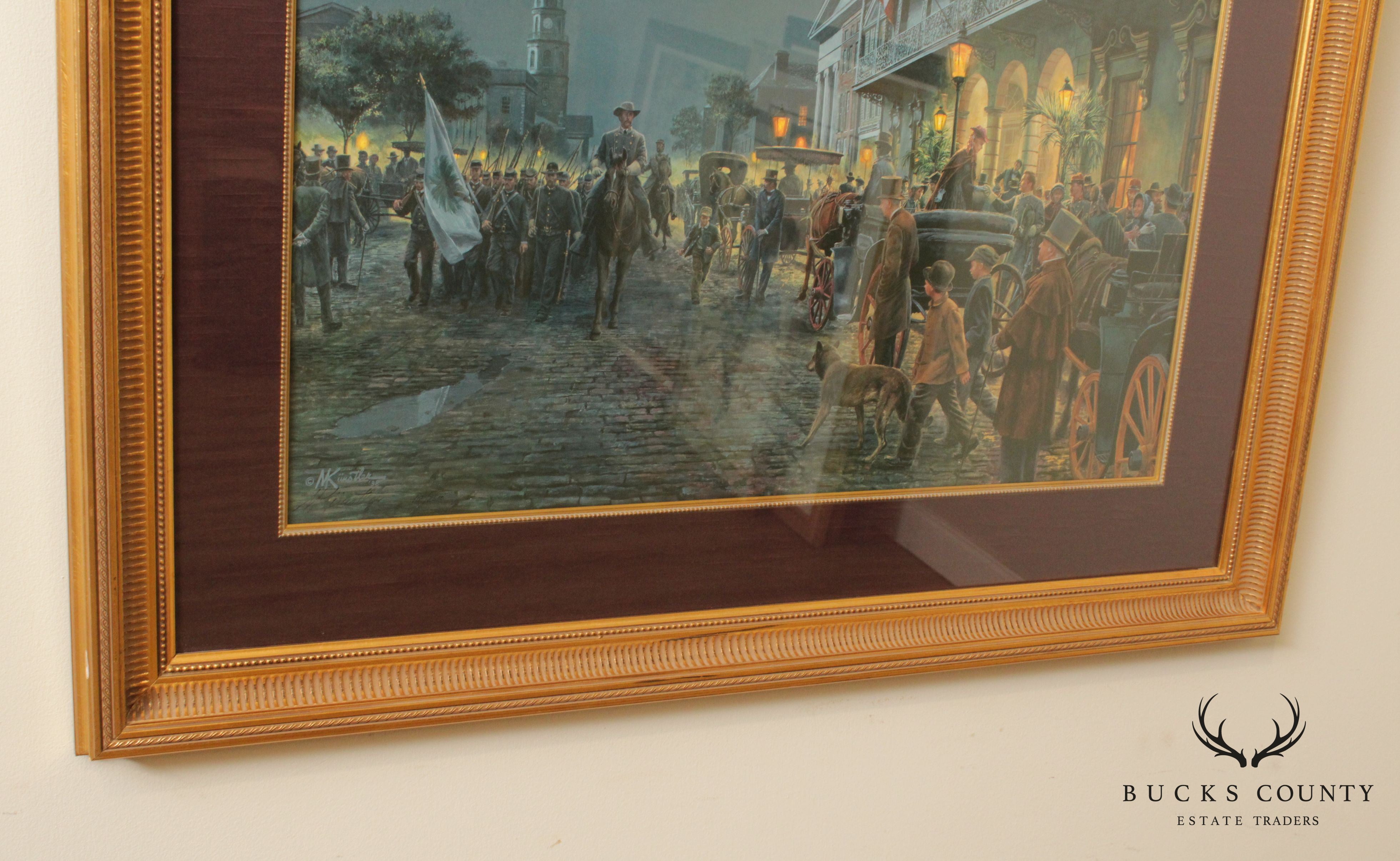 Vintage Civl War Lithograph, 'Charleston Autumn-1861' by Mort Künstler