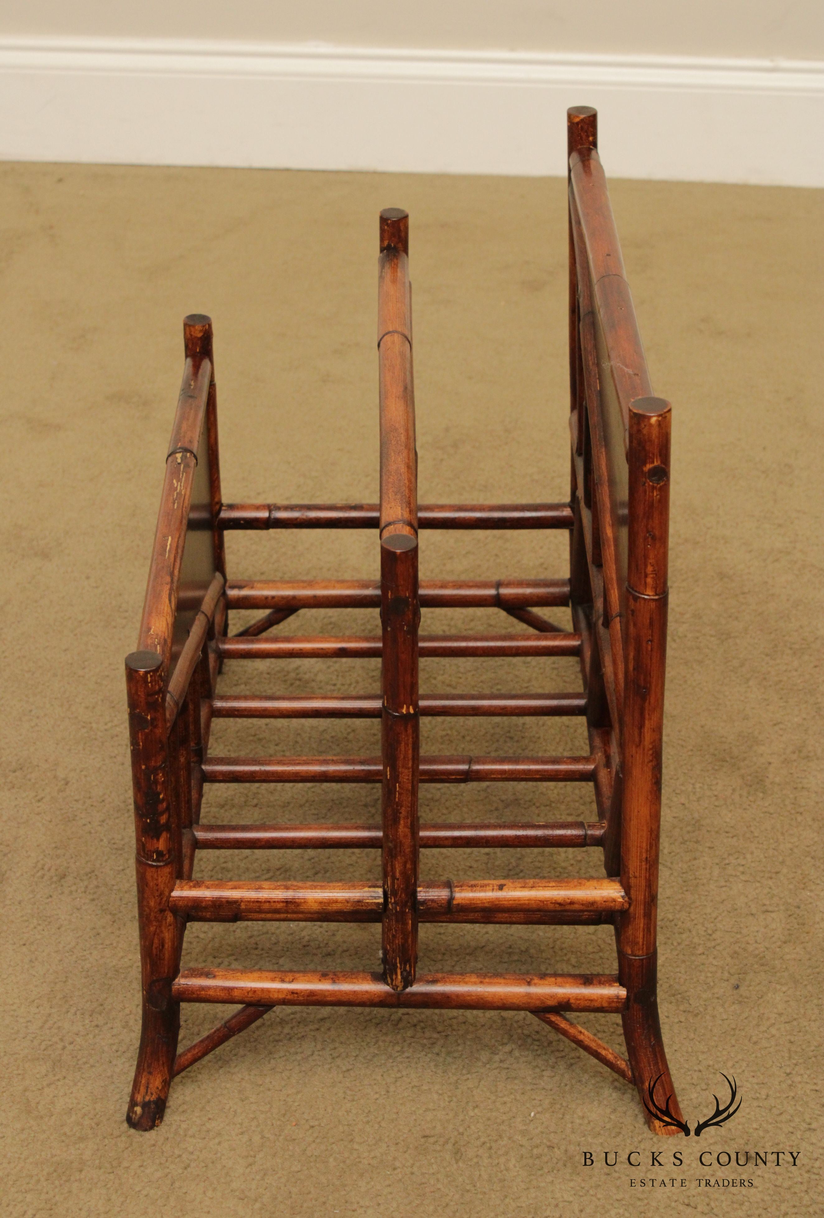 Palecek Victorian Style Bamboo Magazine Rack