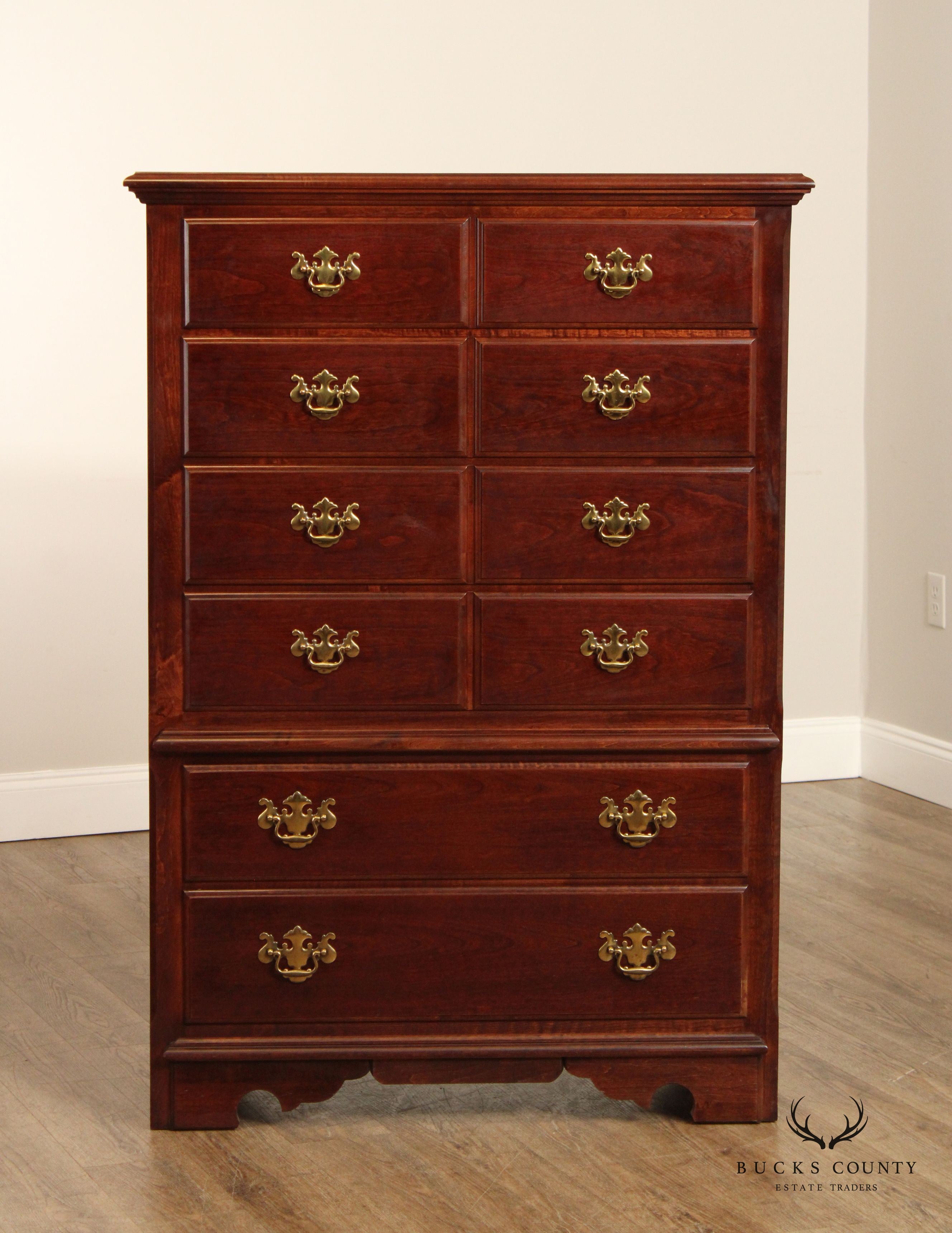 Thomasville 'Winston Court' Chippendale Style Cherry Tall Chest