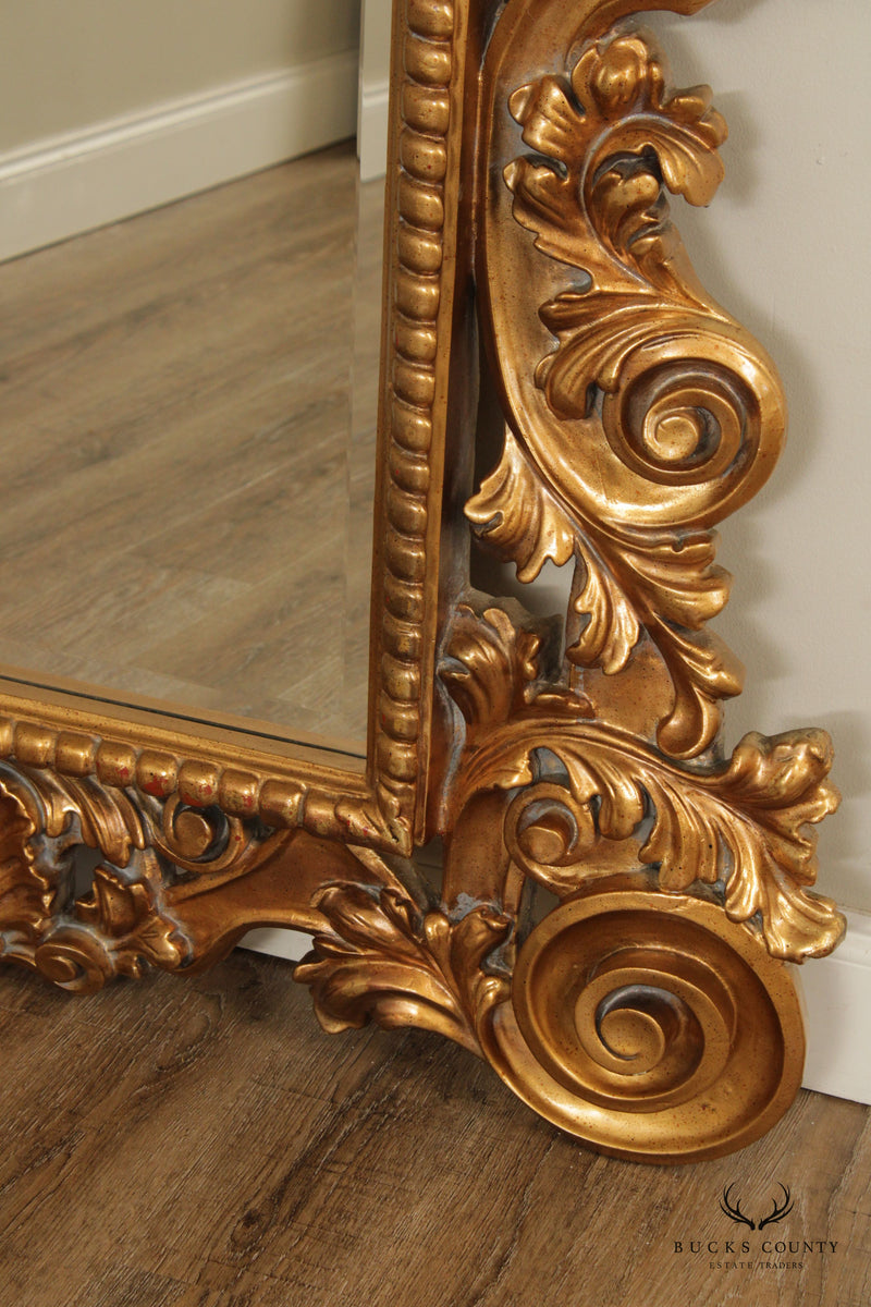 Rococo Style Gold Carved Oversized Full Length Floor Mirror