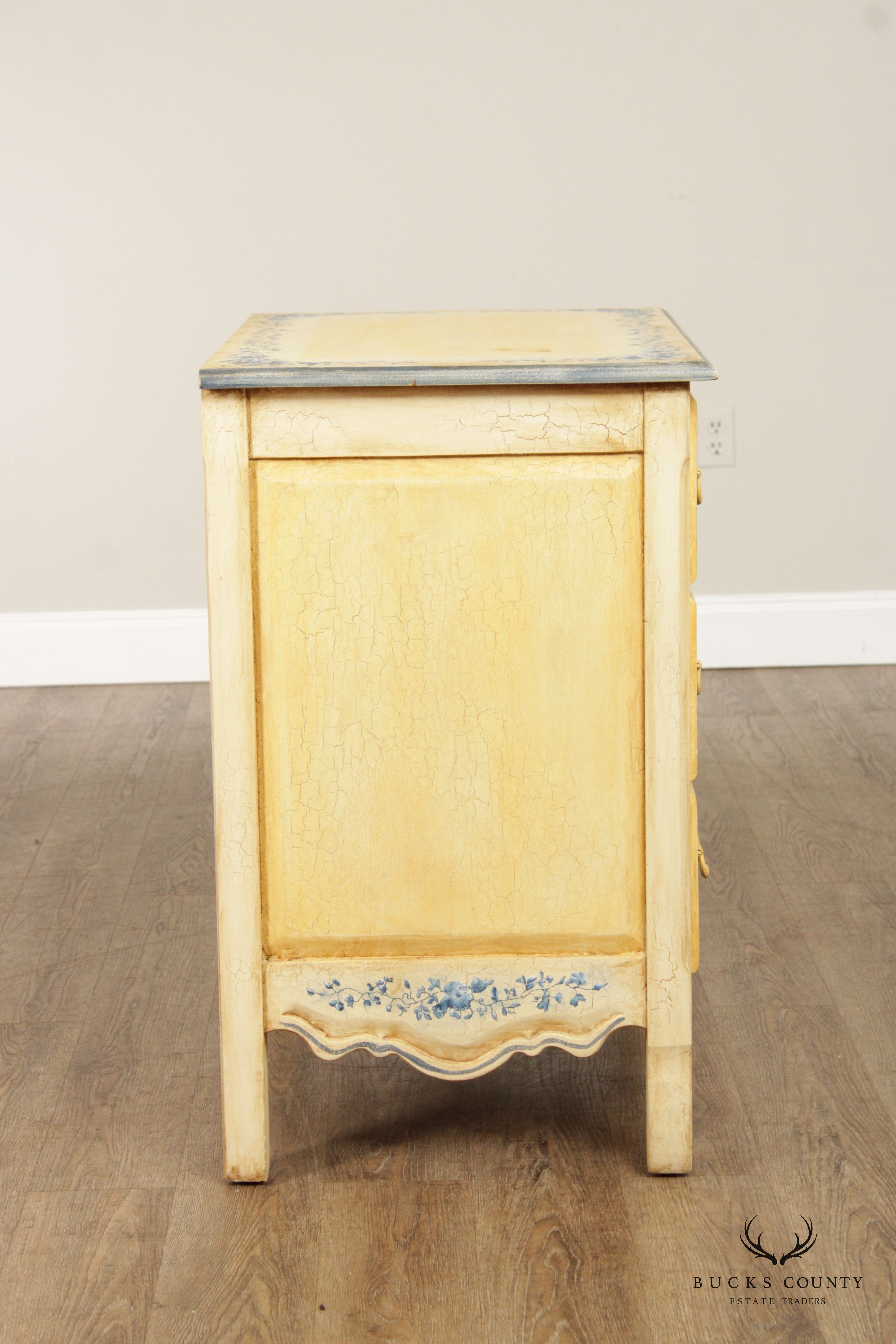 Habersham Plantation French Country Style Paint Decorated Nightstand