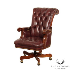 Hancock & Moore Leather Tufted Executive Office Chair