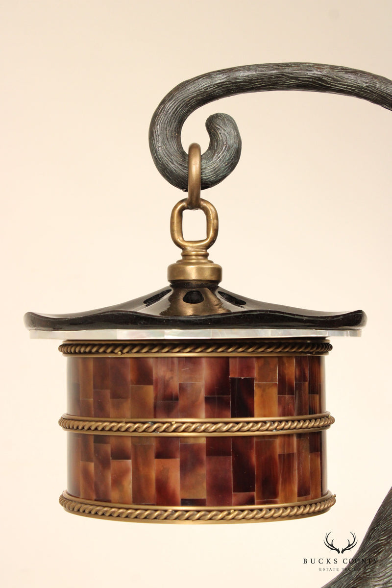 Maitland Smith Regency Style Bronze Monkey Lamp