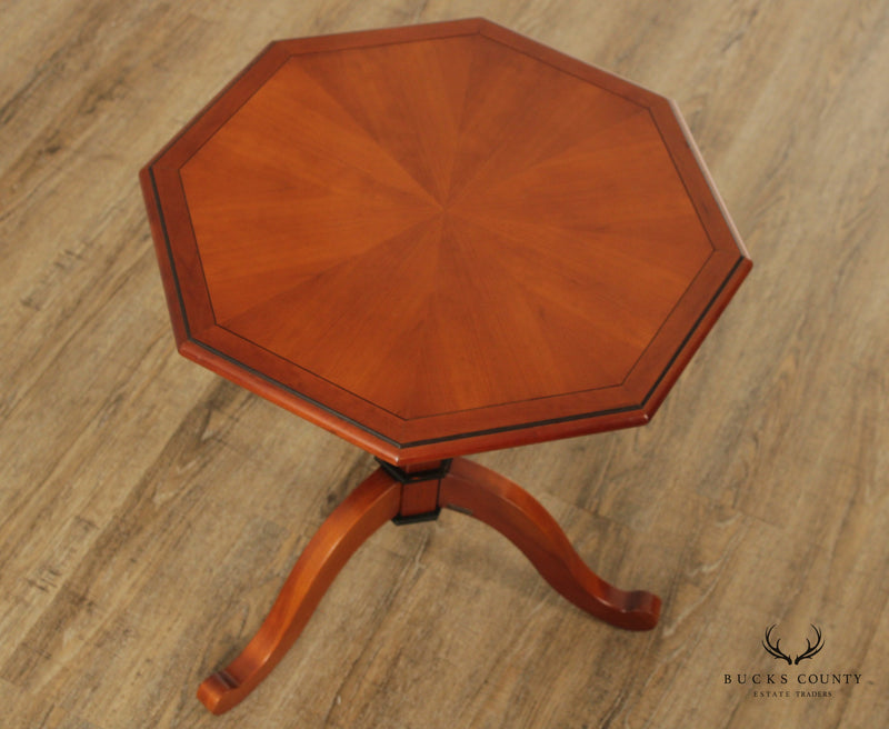 Grange French Inlaid Cherry Octagon Top Side Table