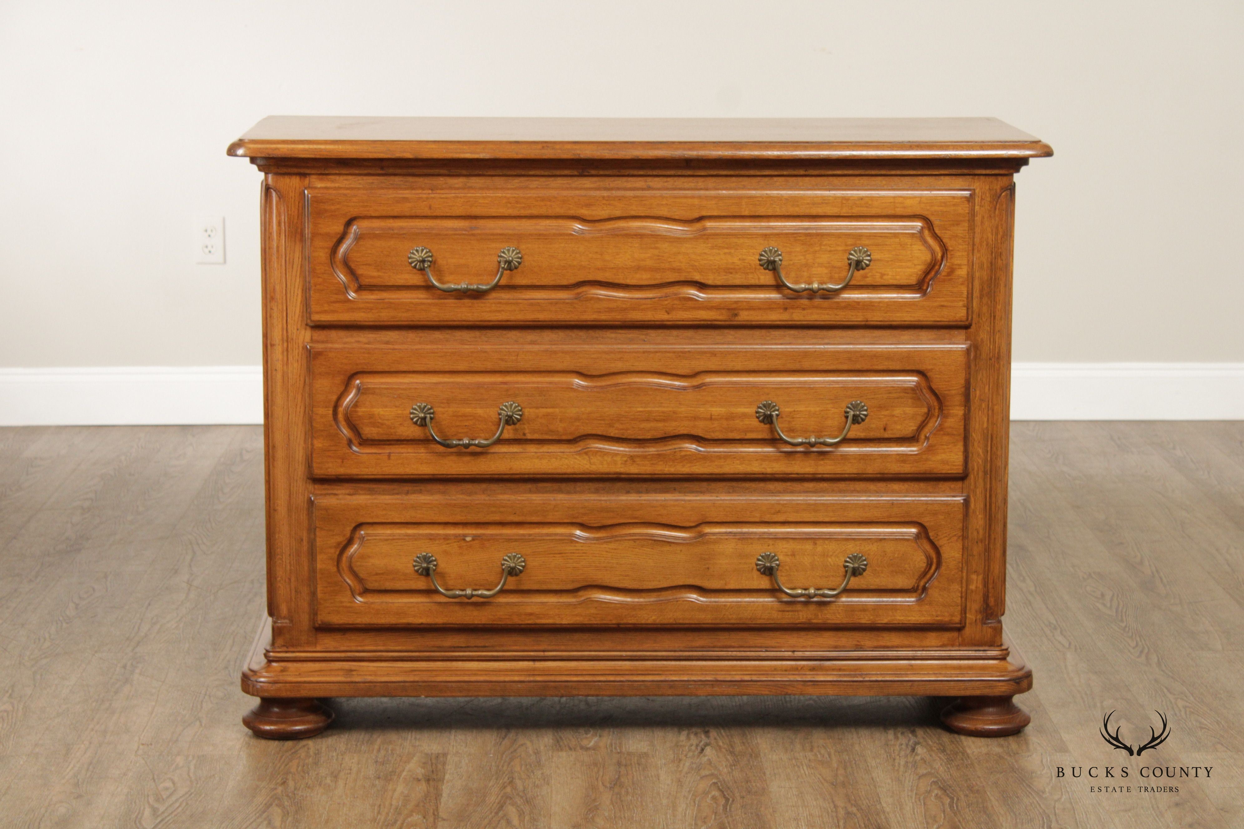 Tuscan Italian Style Carved Oak Chest of Drawers