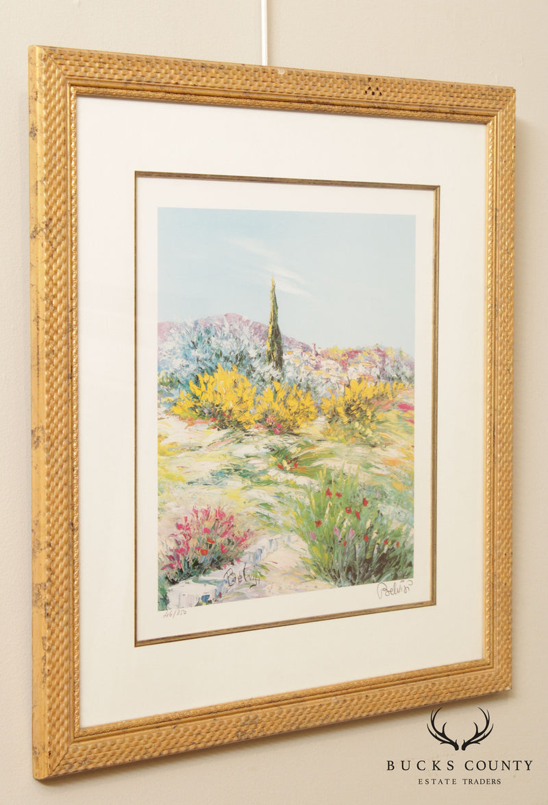 Vintage Impressionist Landscape 'Summer Light' Lithograph, by 'Belvis'