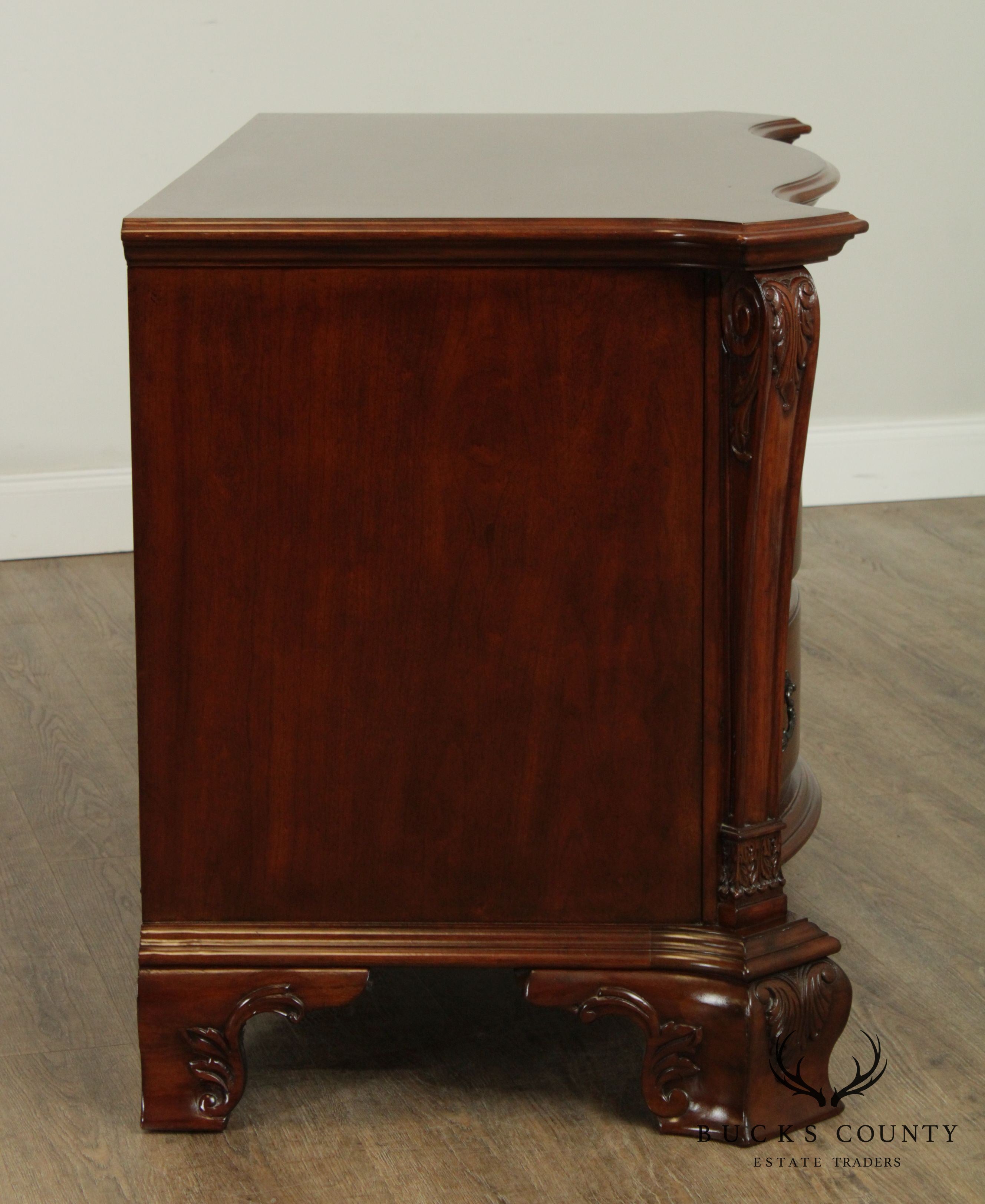 Georgian Style Cherry Serpentine Chest of Drawers