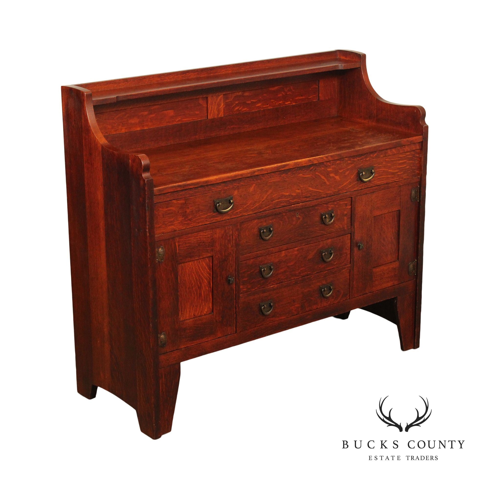 Stickley Brothers Antique Arts & Crafts Oak Sideboard