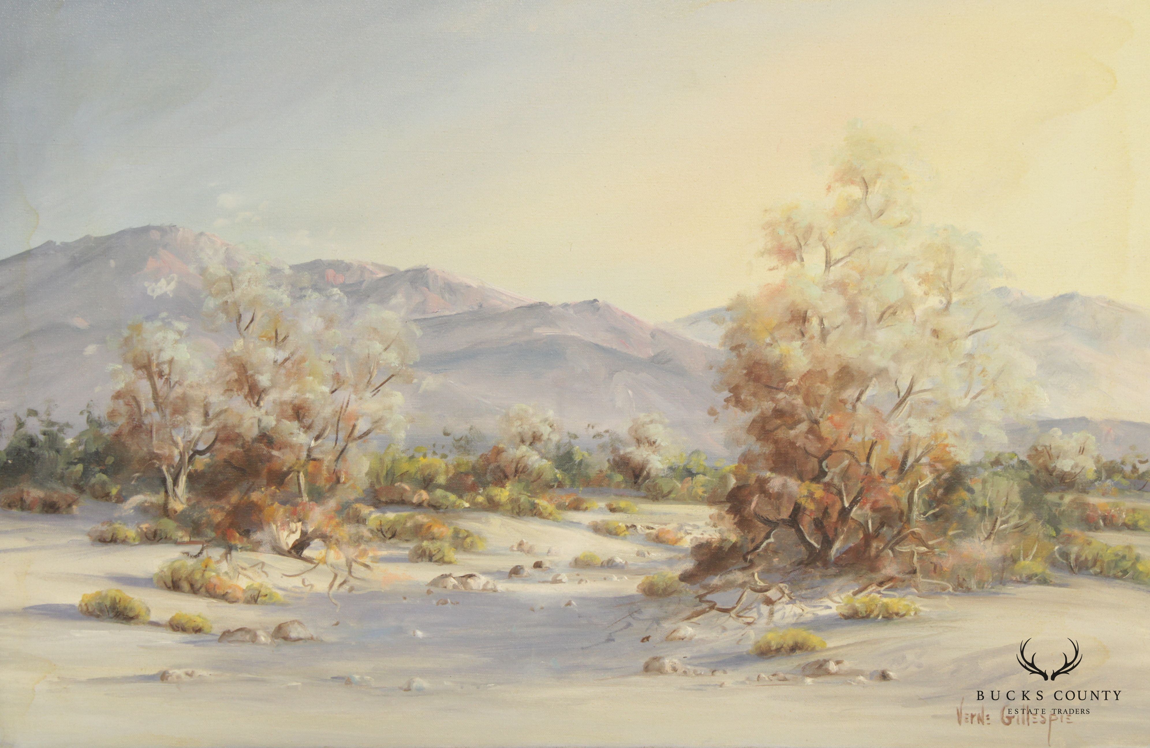 Verne Gillespie California Desert Plein Air Landscape Original Painting