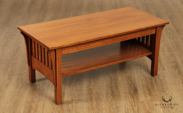 Mission Style Custom Quality Solid Oak Coffee Table