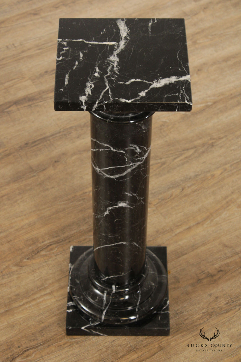Italian Black Marble Pedestal or Plant Stand