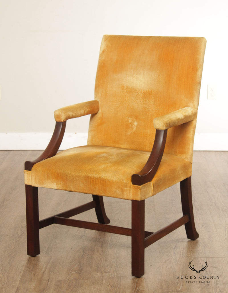 Sold at Auction: Federal Inlaid Mahogany Lolling Chair