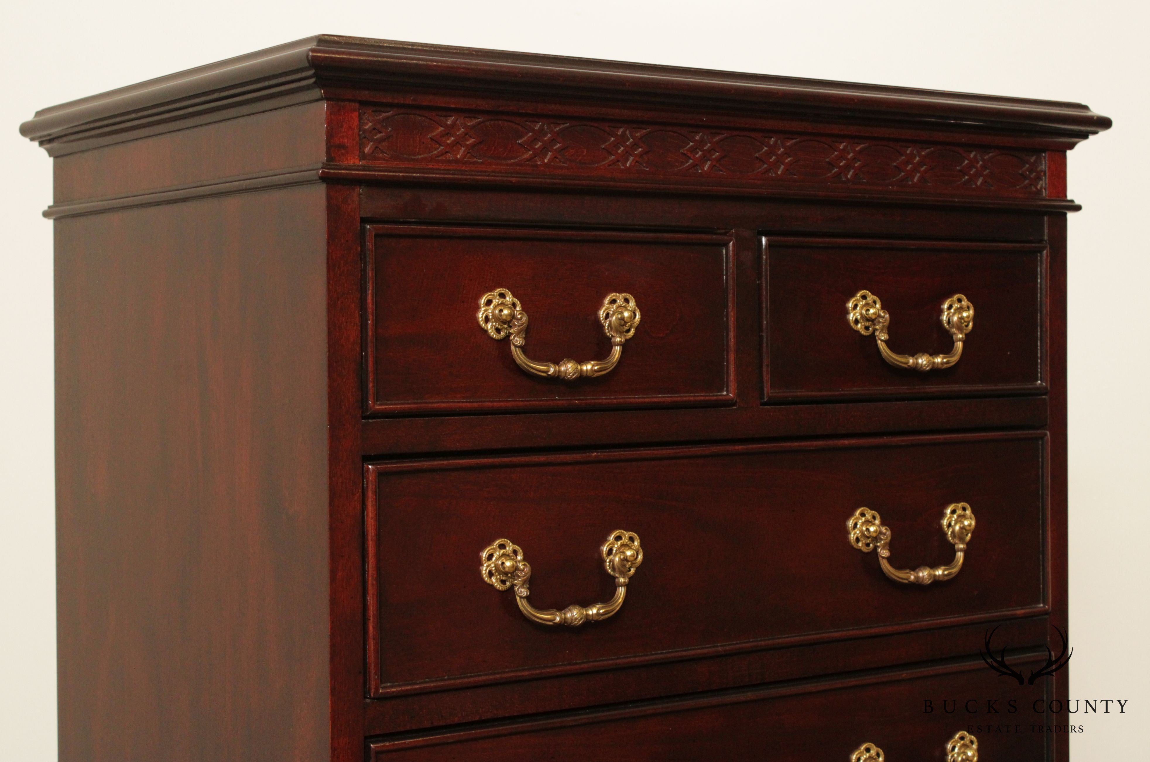 Century Chippendale Style Tall Chest of Drawers