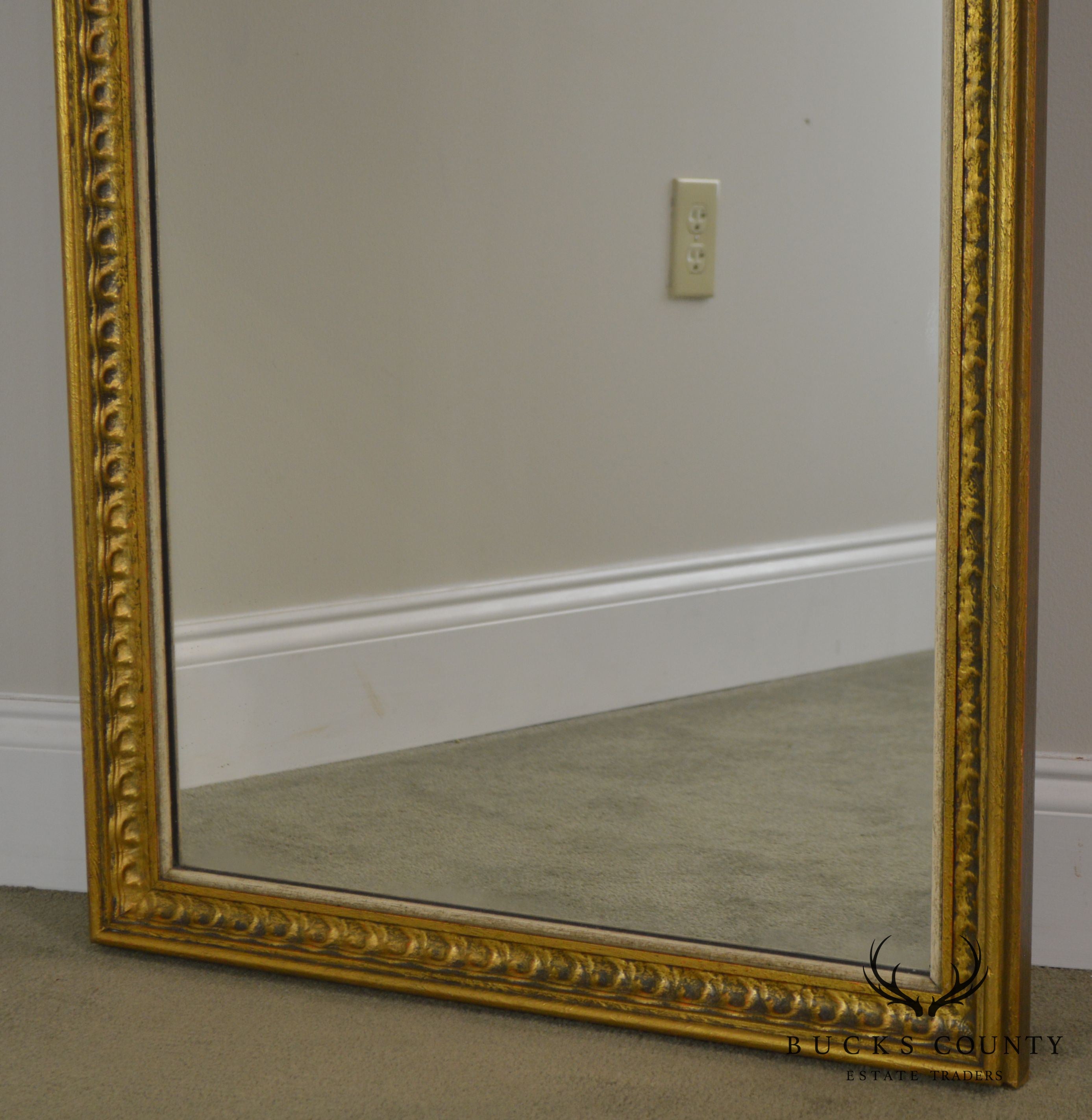 Gilt Relief Plaque Trumeau Mirror