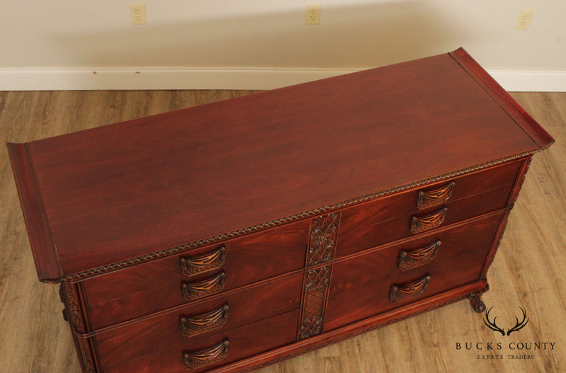 Williamsport Furniture Vintage Mahogany Carved Long Dresser