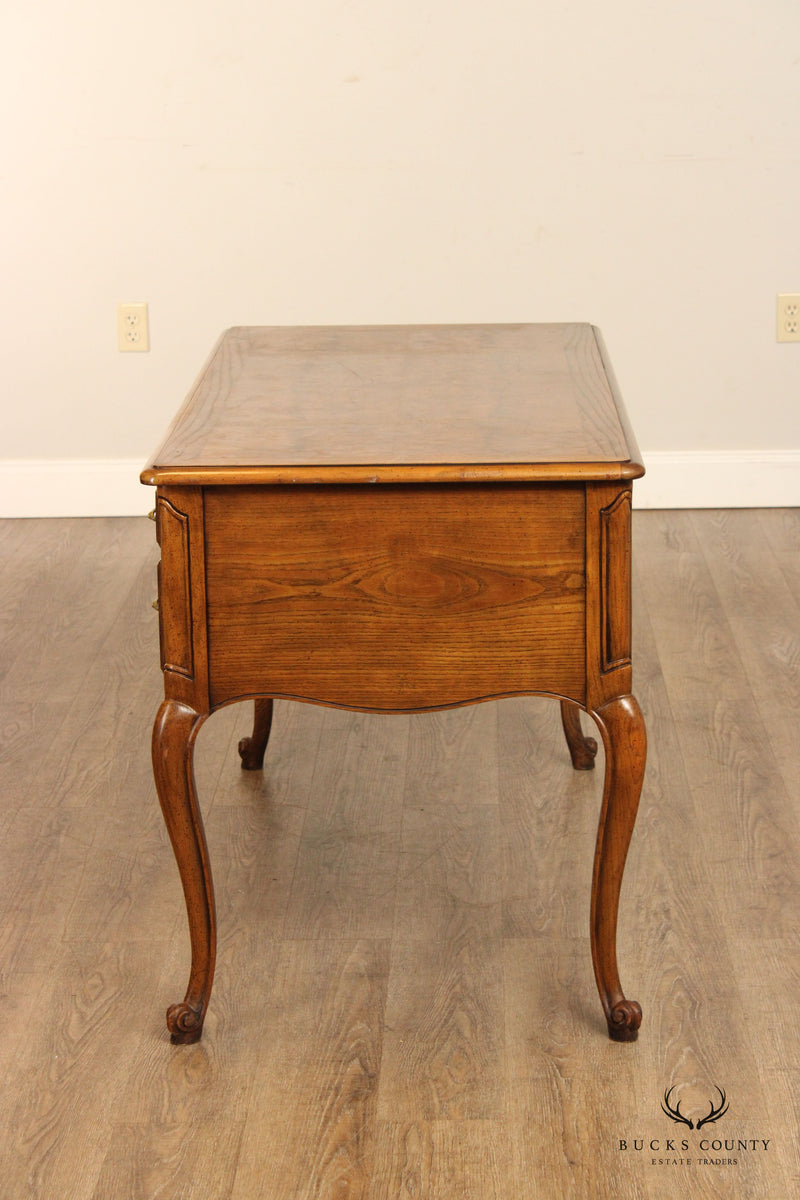 Baker Furniture French Louis XV Style Burl Wood Writing Desk