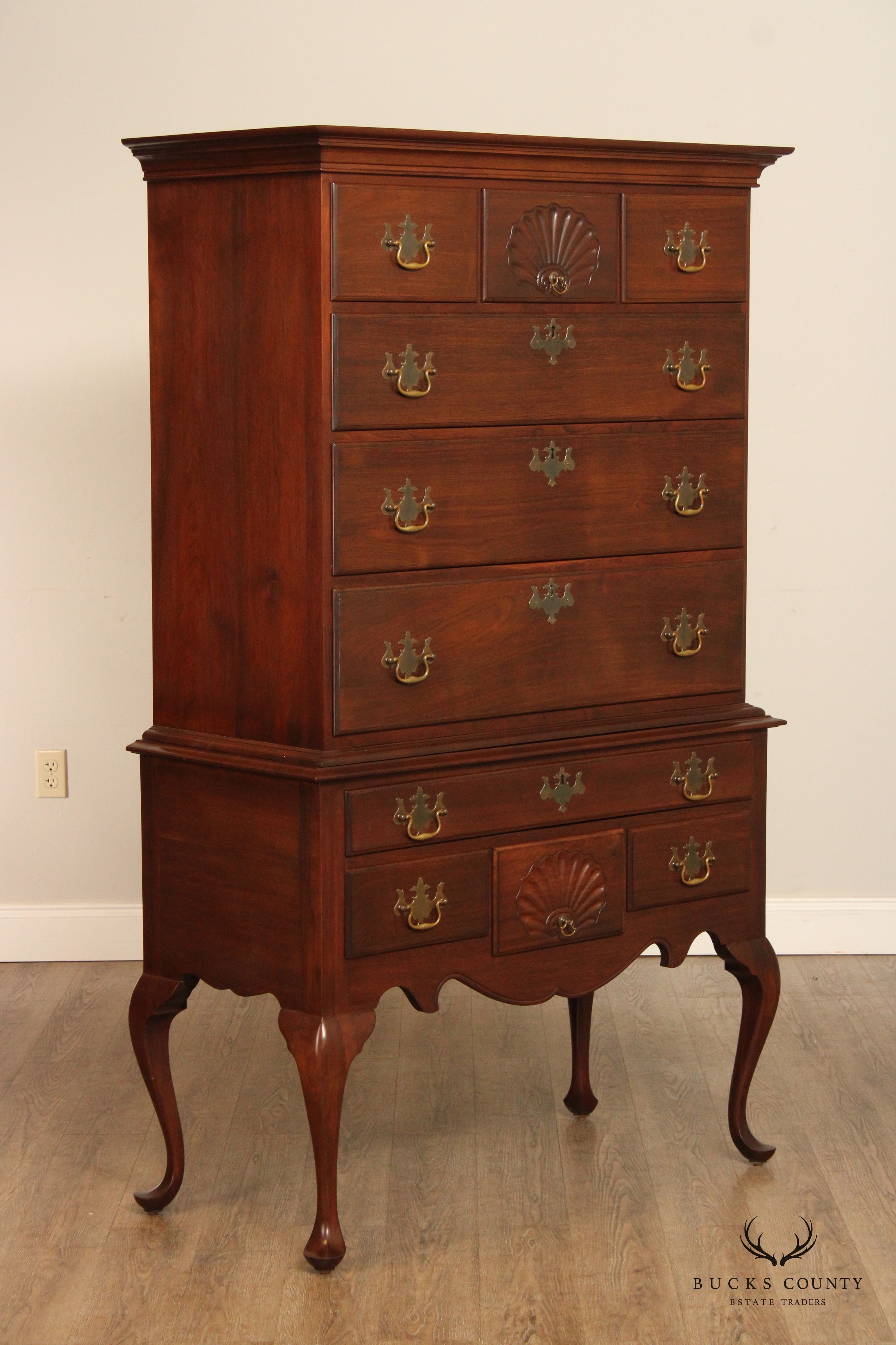 Alvin Rothenberger Bench Made Queen Anne Style Mahogany Highboy