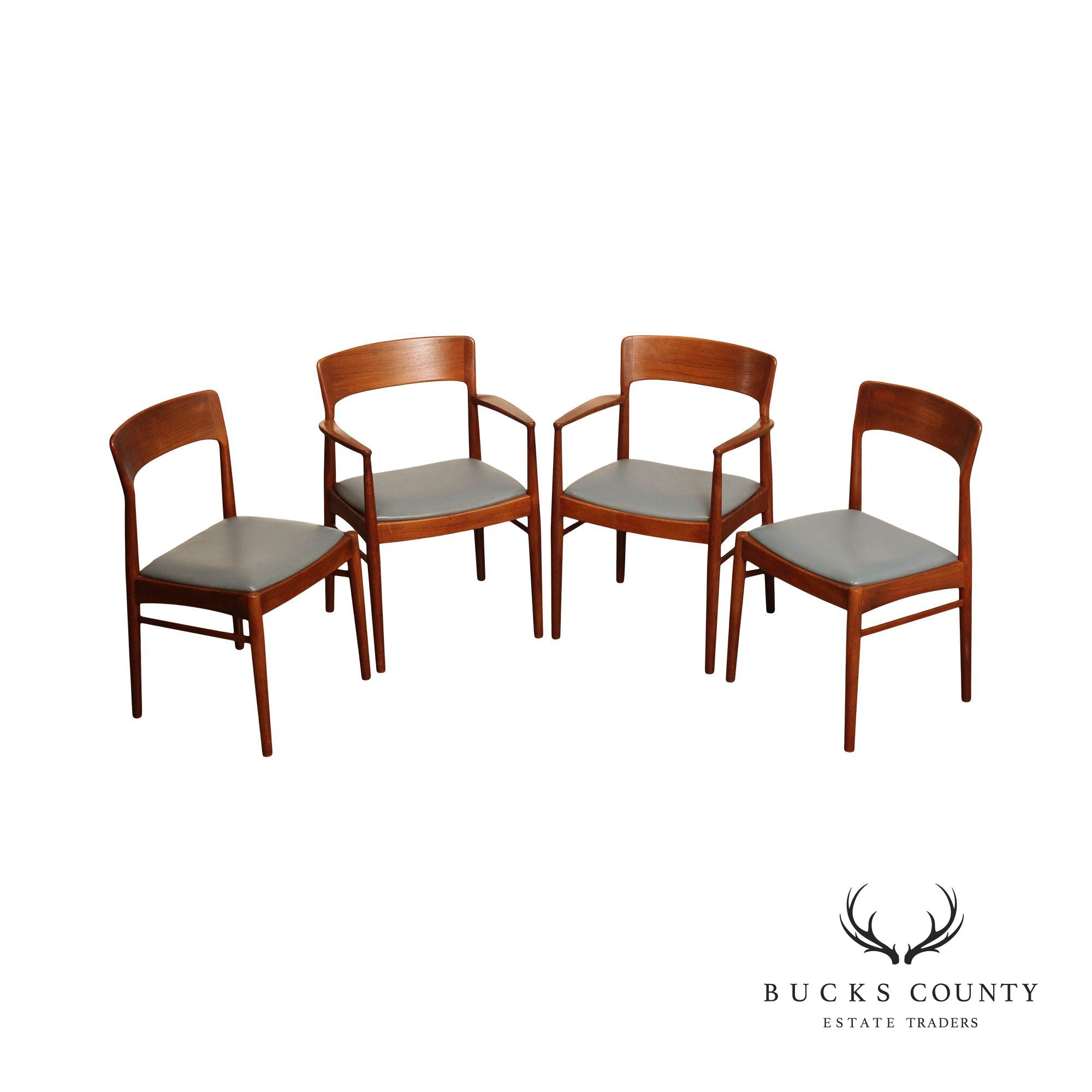 K.S. Møbler Danish Modern Set of Four Teak Dining Chairs