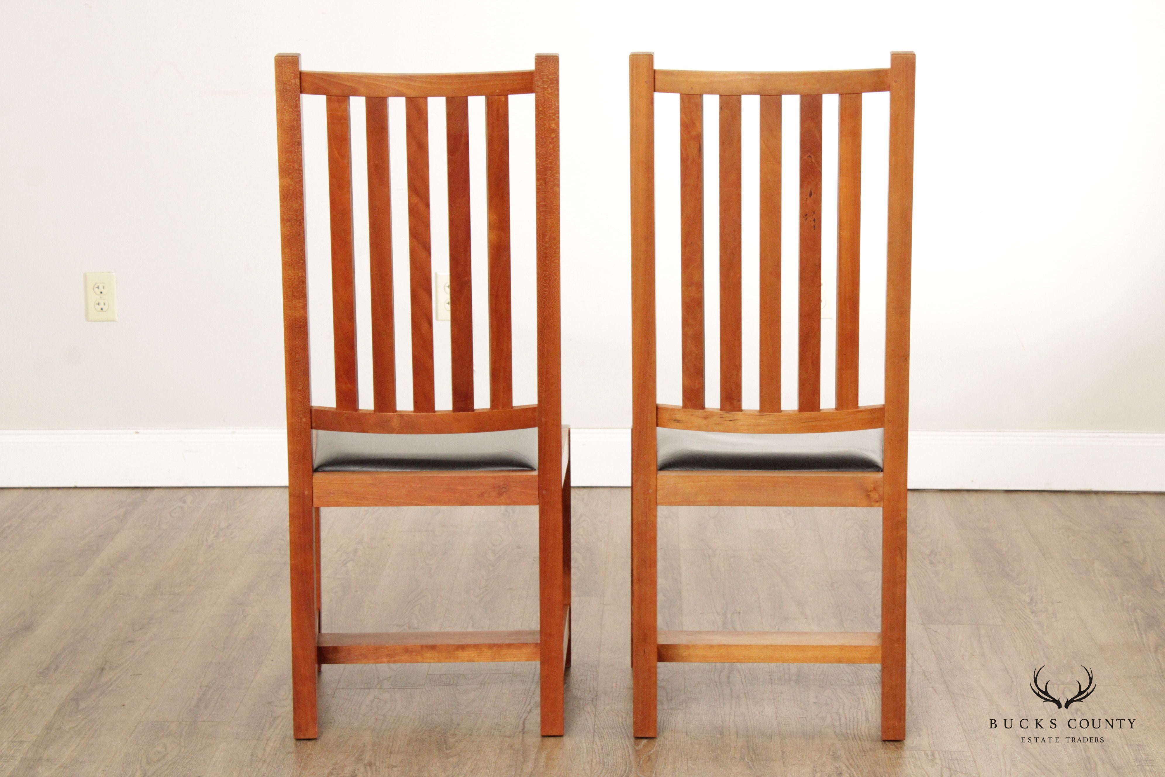 Thomas Moser Mission Style Pair Cherry Side Chairs