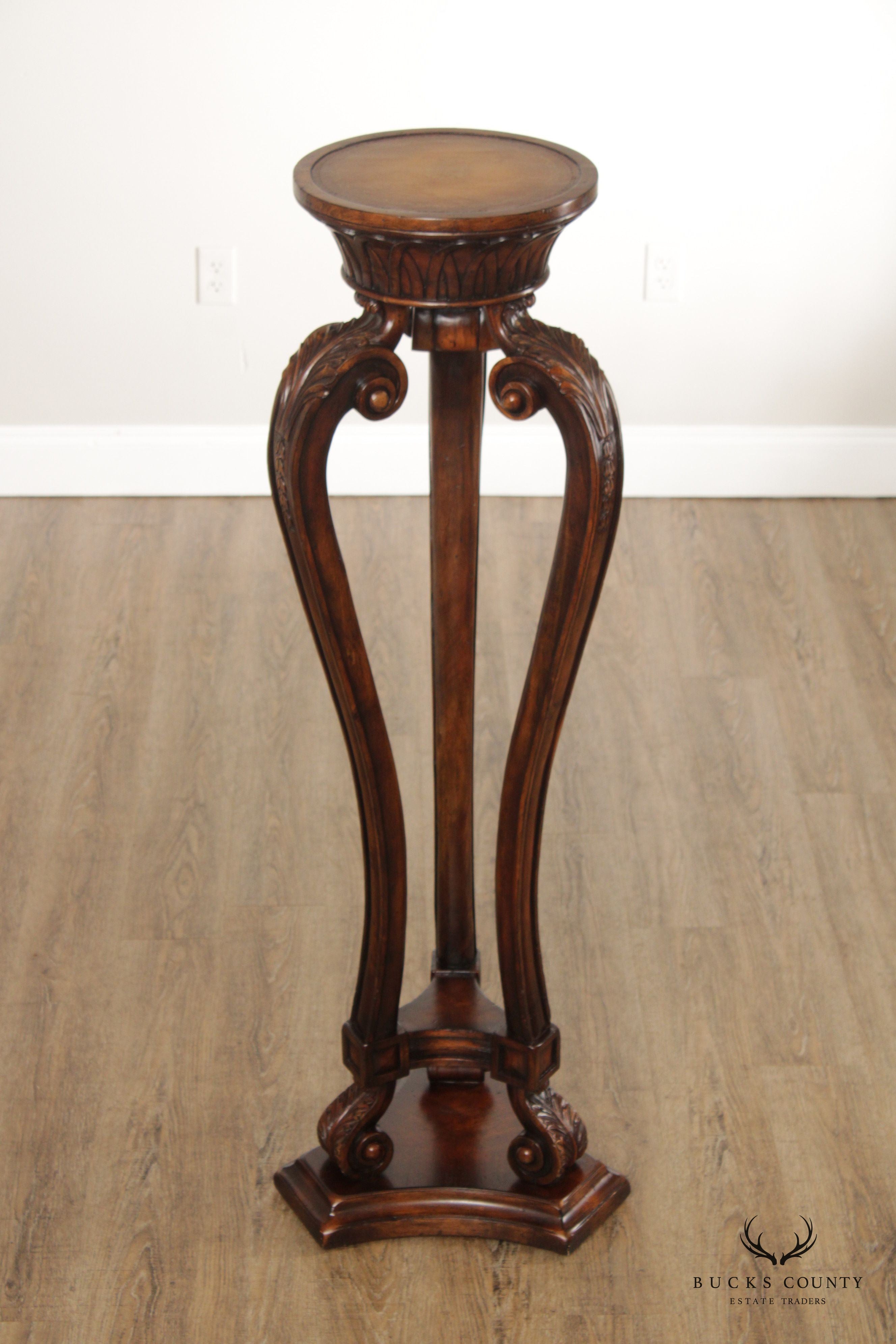 John Richard Regency Style Carved Pair Pedestals Stands