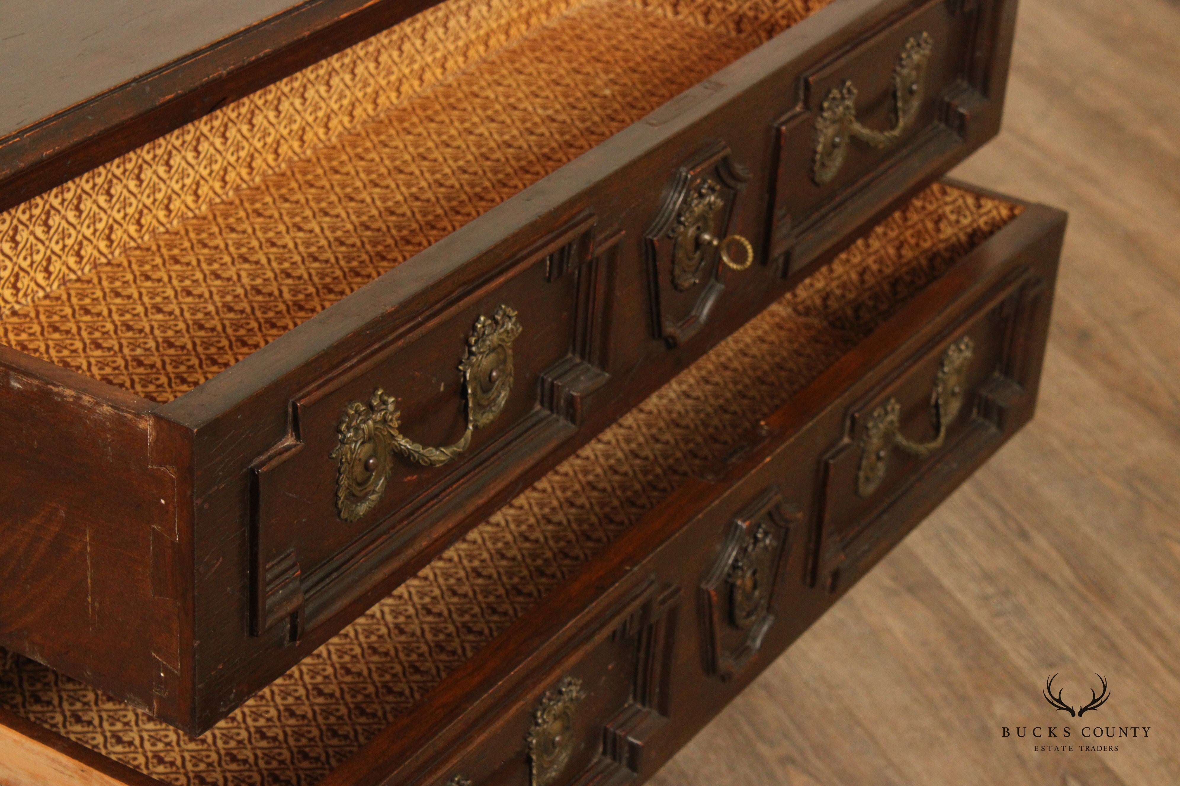 Italian Neoclassical Style Carved Walnut Commode