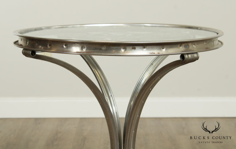 Vintage Assemblage Rim And Sprocket Side Table