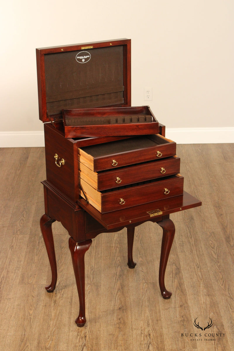 Henkel Harris Queen Anne Style Mahogany Silver Chest