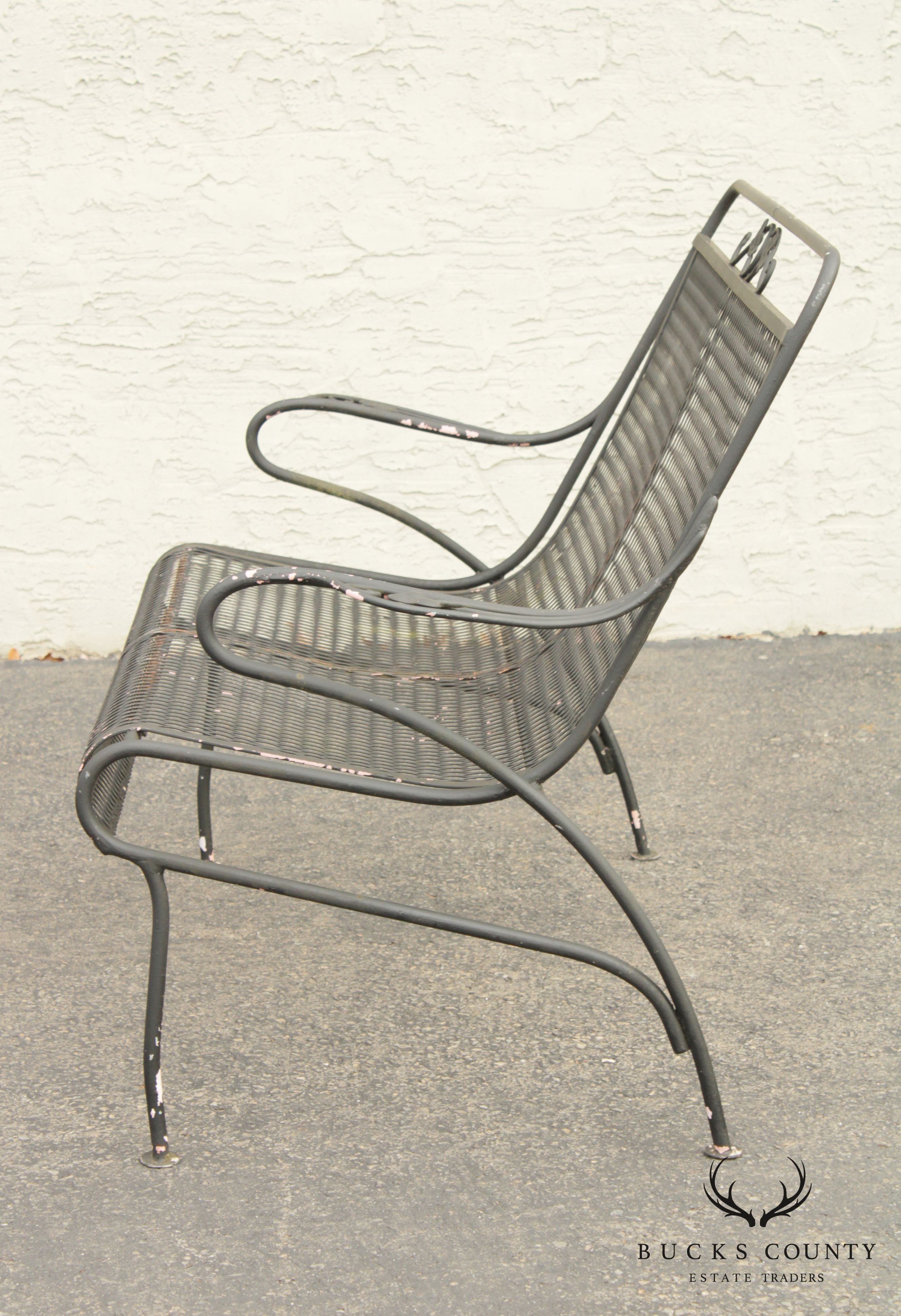 Vintage Wrought Iron Garden Patio Settee