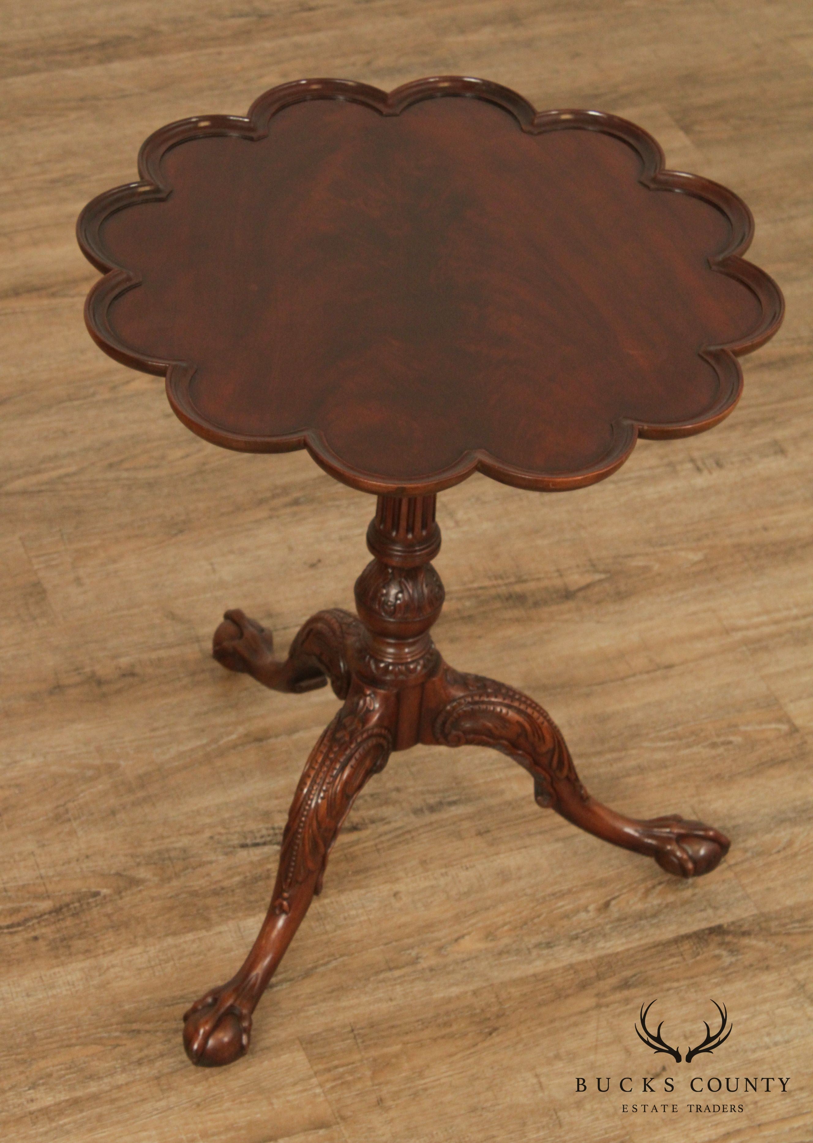 Baker Georgian Style Tilt Top Mahogany Tea Table