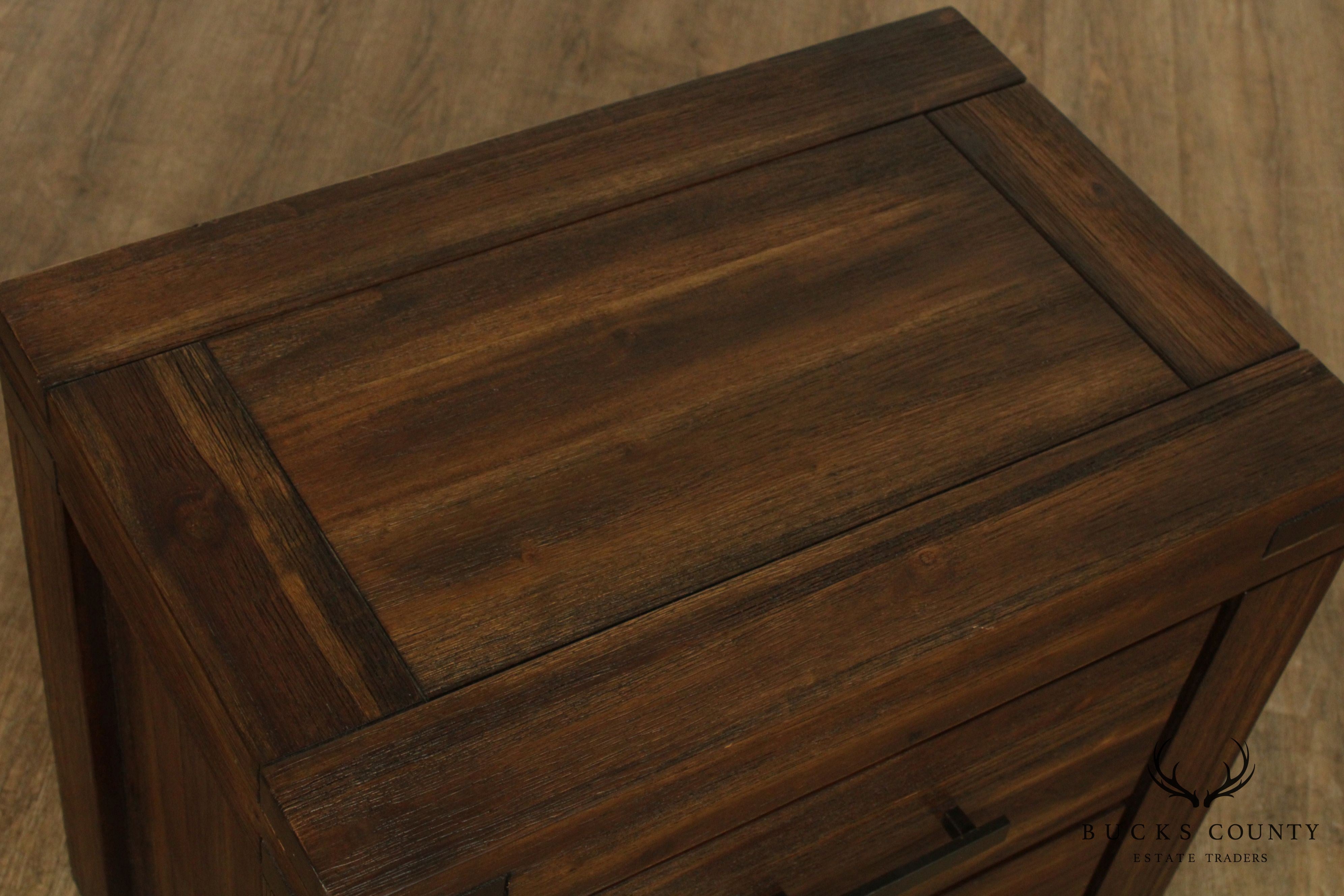 Modern Rustic 2 Drawer Nightstand