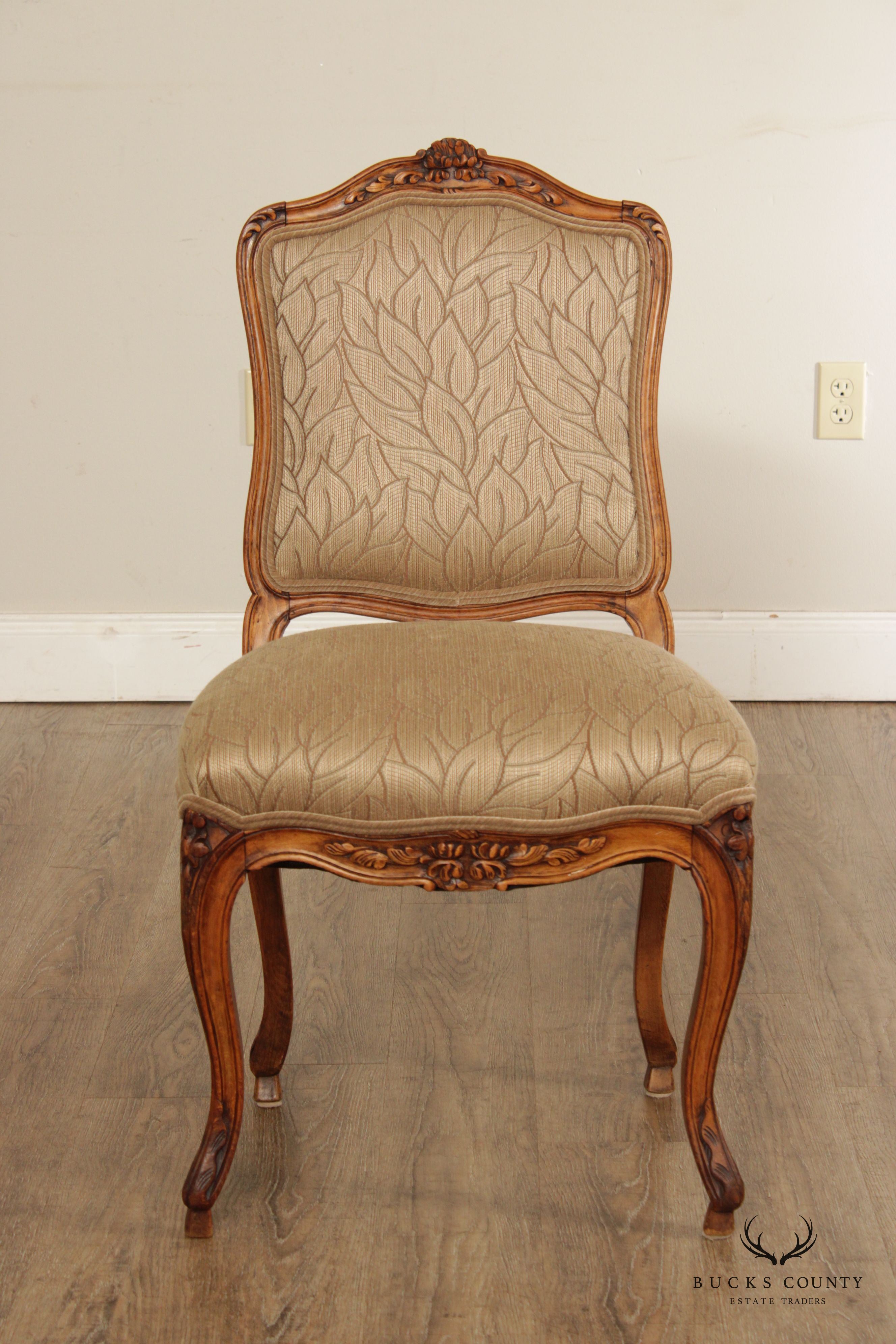 Quality French Louis XV Style Custom Upholstered Side Chair