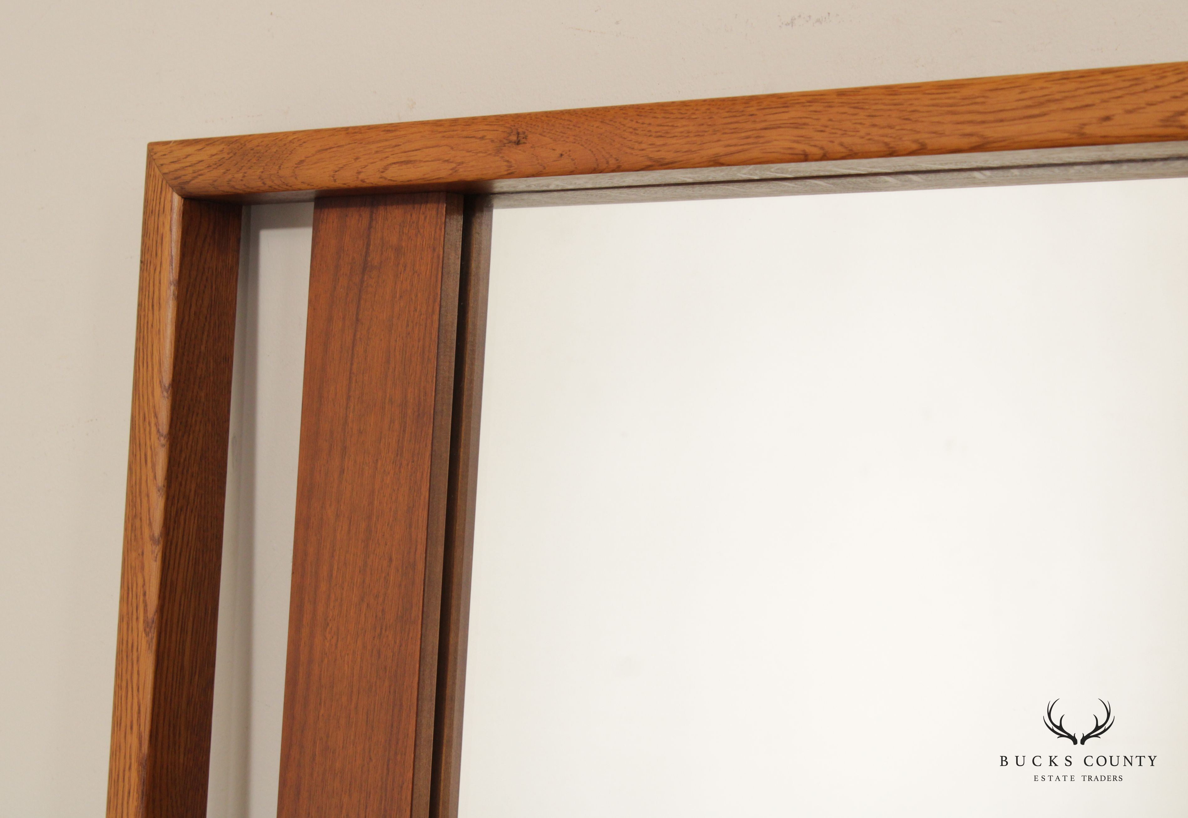 Lane Mid Century Modern Walnut & Oak Wall Mirror