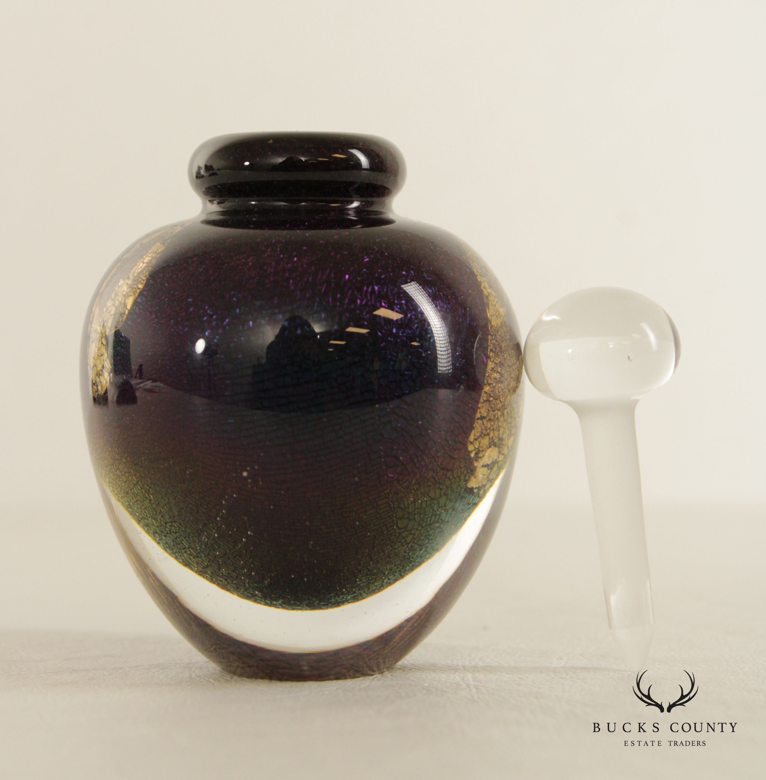 Robert Eickholt Blown Glass Perfume Bottle