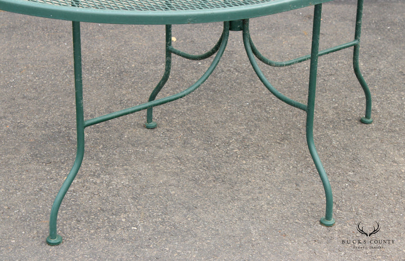 Mid Century Modern Oval Wrought Iron Outdoor Patio Dining Table Bucks County Estate Traders