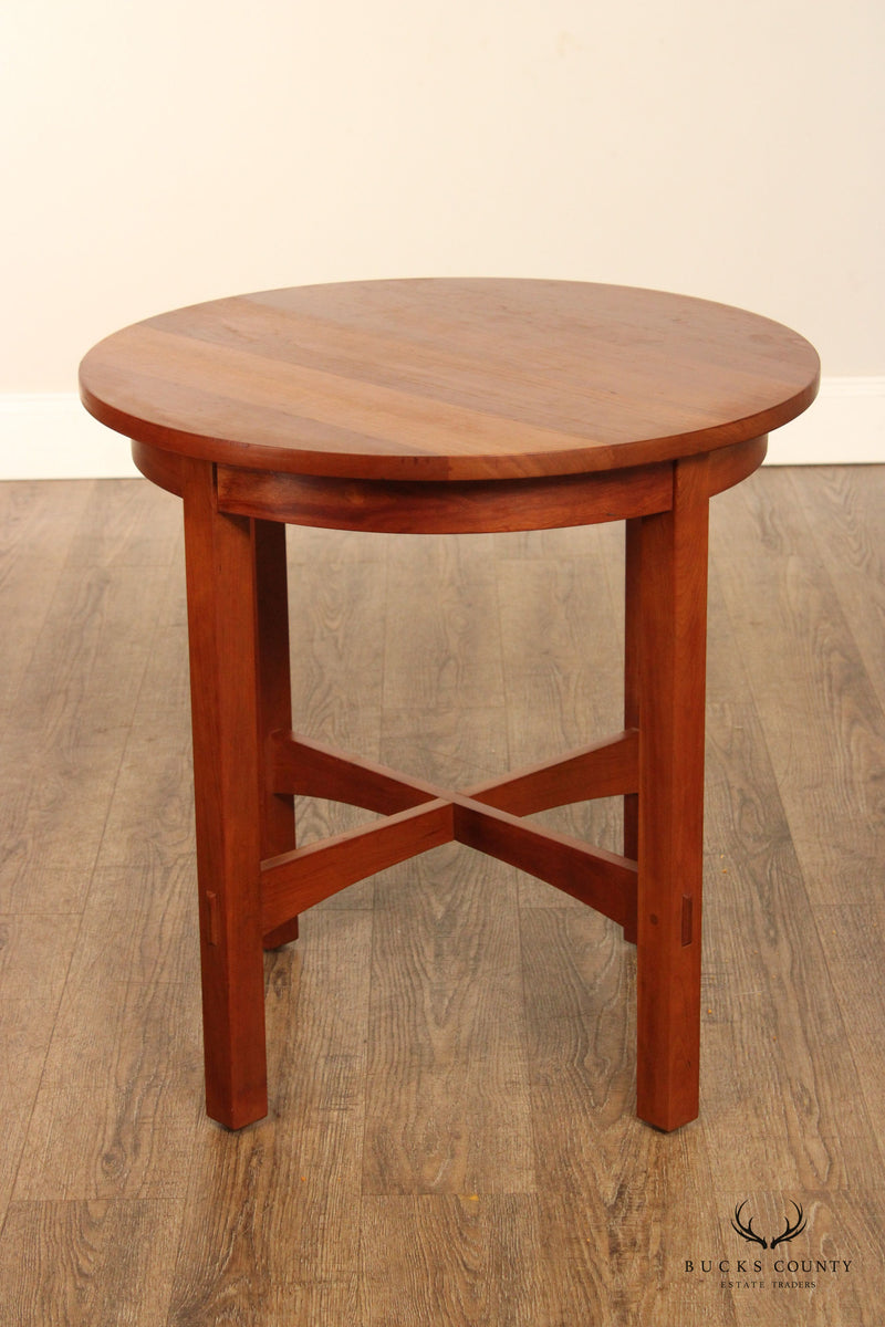 Stickley Mission Collection Cherry Round Lamp Table
