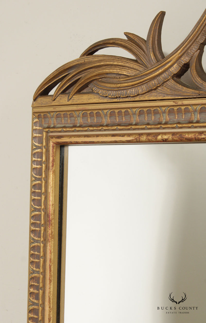 Adams Style Carved Giltwood Accent Wall Mirror