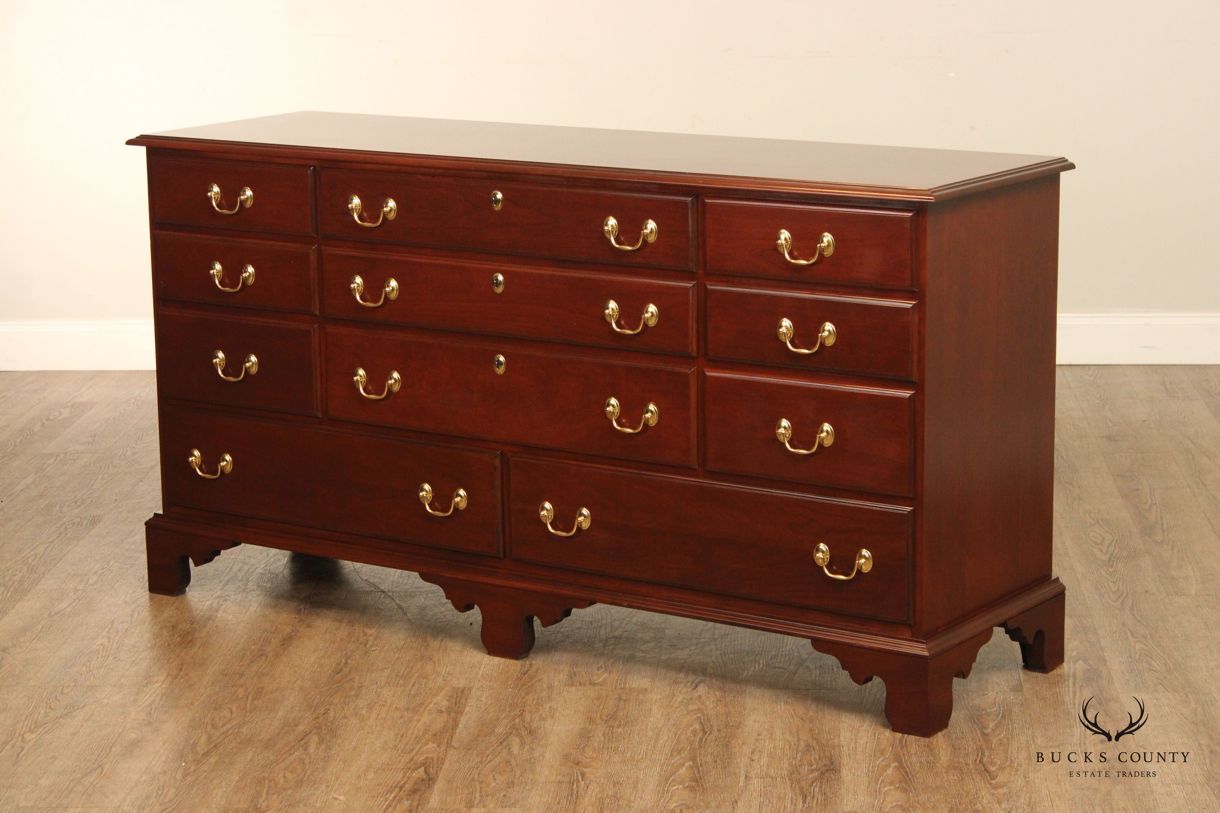 Harden Chippendale Style Cherry Long Dresser