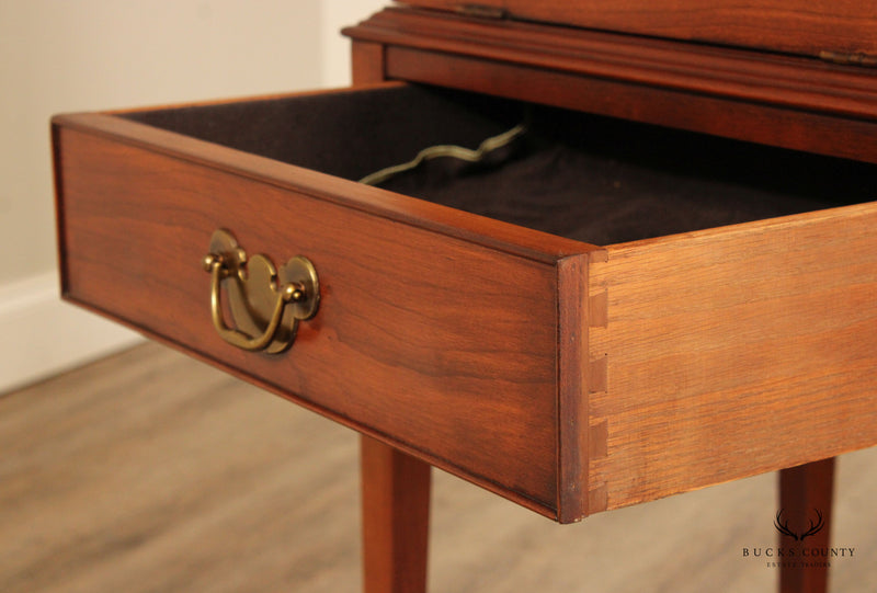 Henkel Harris Federal Style Cherry Inlay Silver Chest
