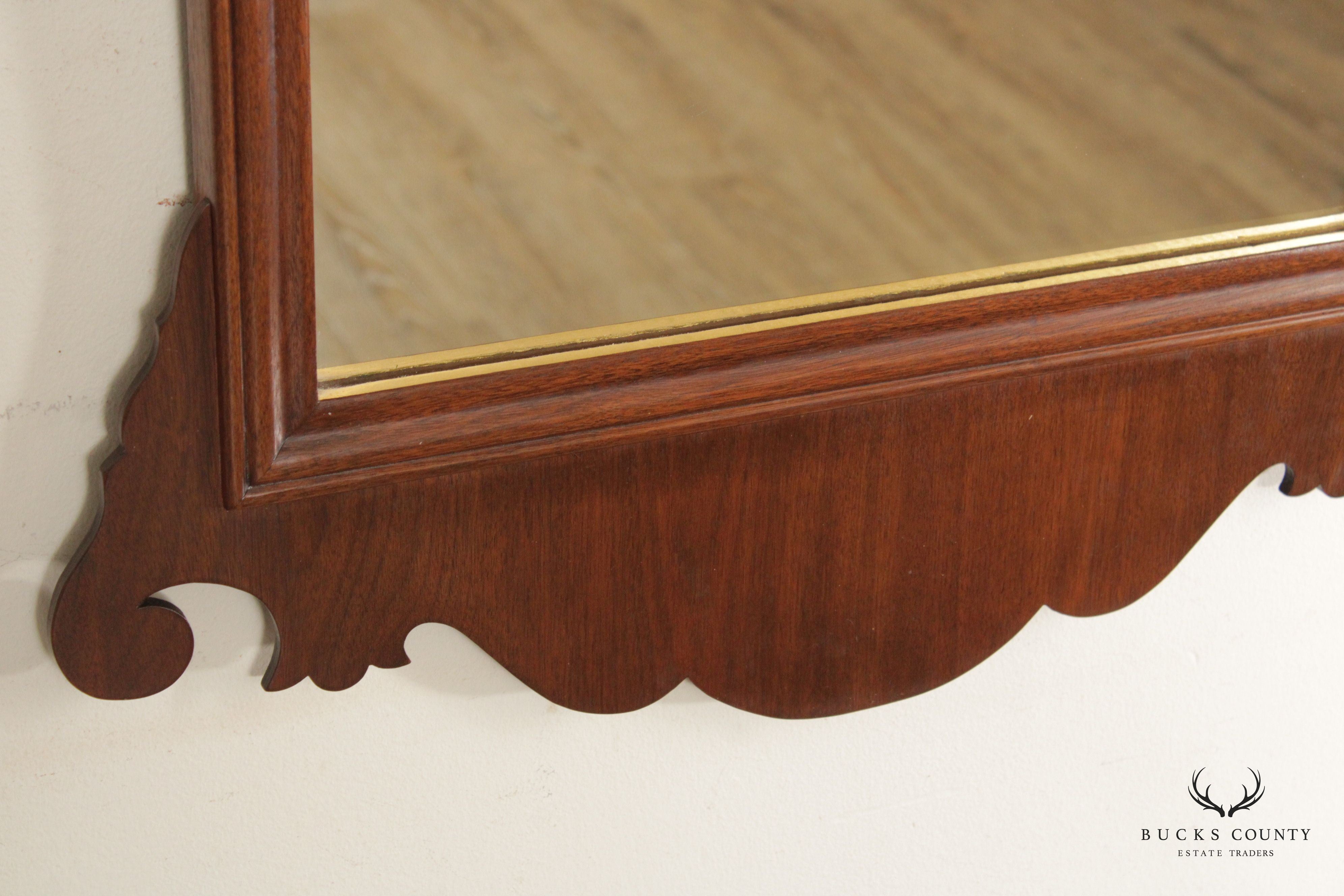 Chippendale Style Custom Made Mahogany Wall Mirror