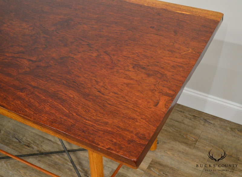 Exotic Rosewood top Studio Crafted Table with Bowtie and Cross