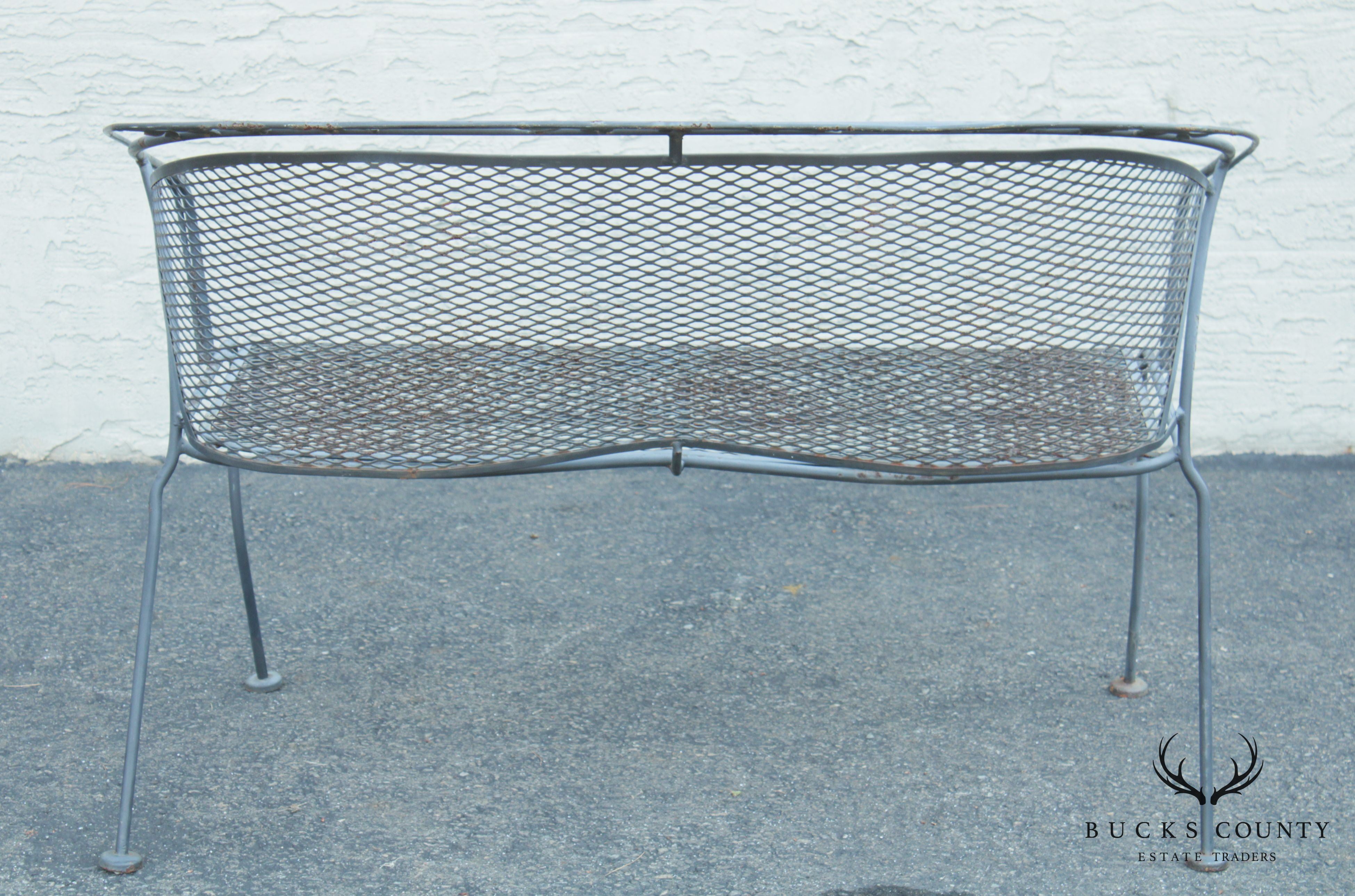 Vintage Wrought Iron Patio, Garden Bench