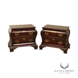 Century Furniture Rococo Style Pair of Mahogany Nightstands