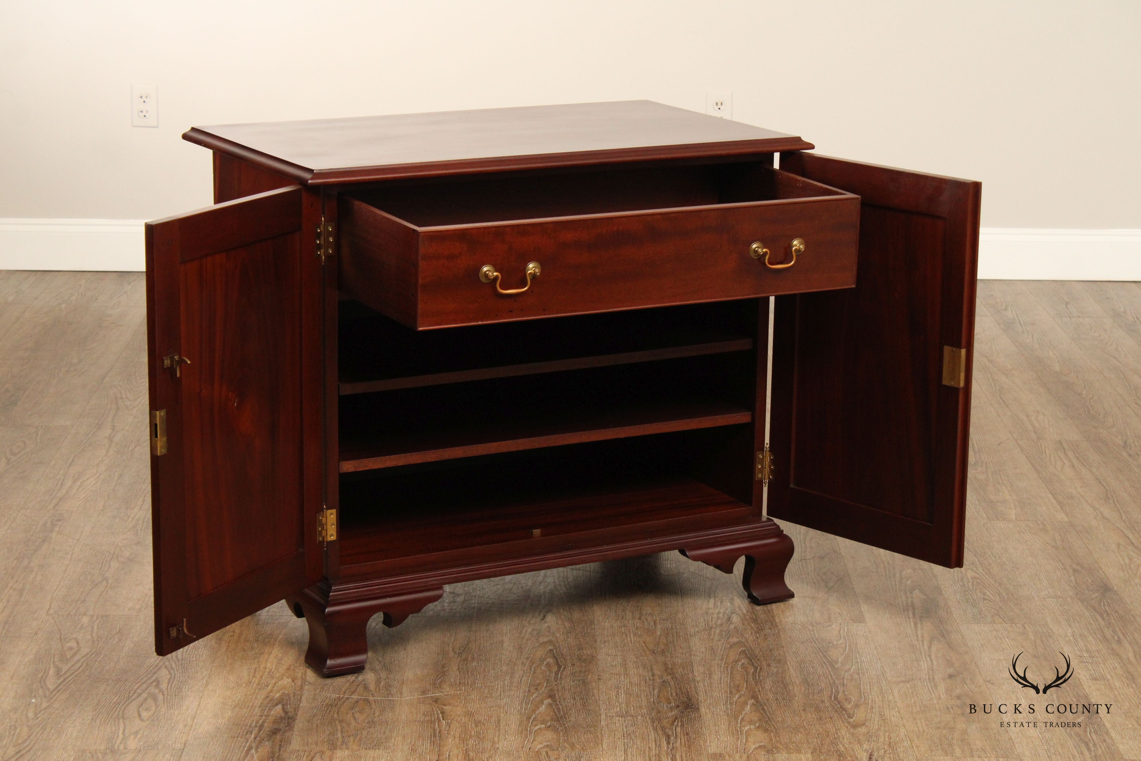 Chippendale Style Custom Mahogany Server Cabinet