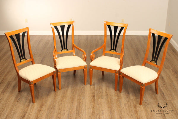 Thomasville Grand Classics Biedermeier Style Set Four Dining Chairs