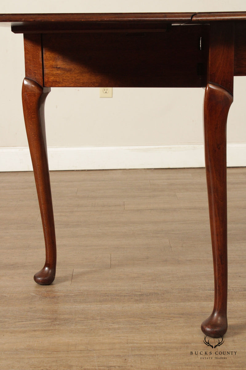 Sutcliffe of Todmorden Queen Anne Style English Oak Drop-Leaf Table