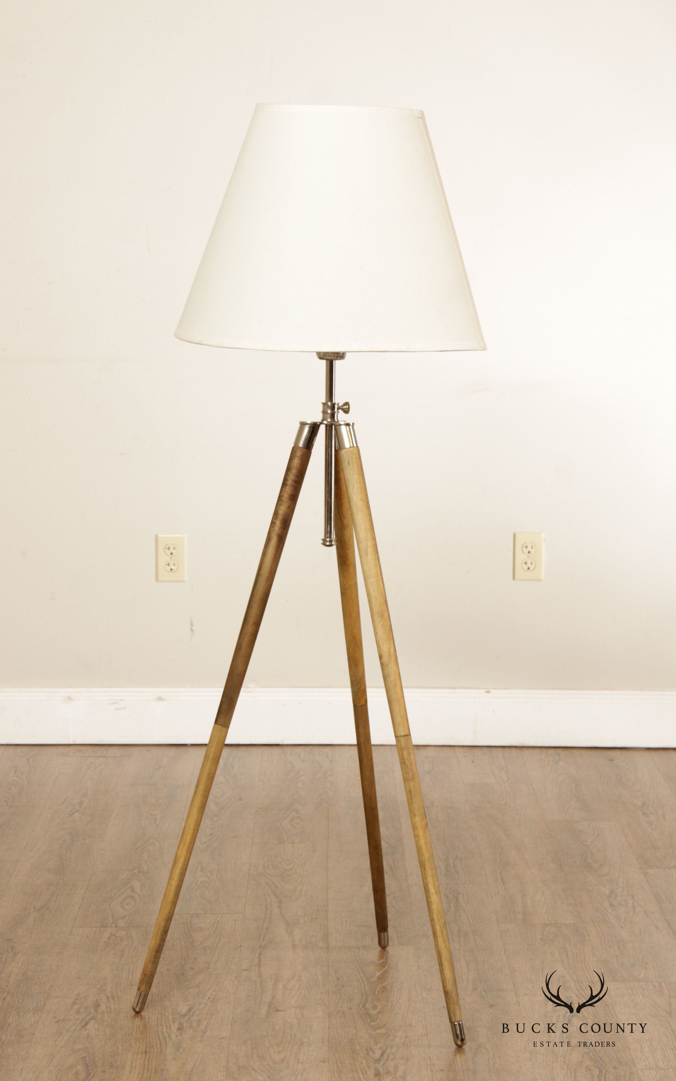 Ralph Lauren Nautical Style Vintage Tripod Floor Lamp