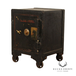 Antique 19th C. Cast Iron Large Safe