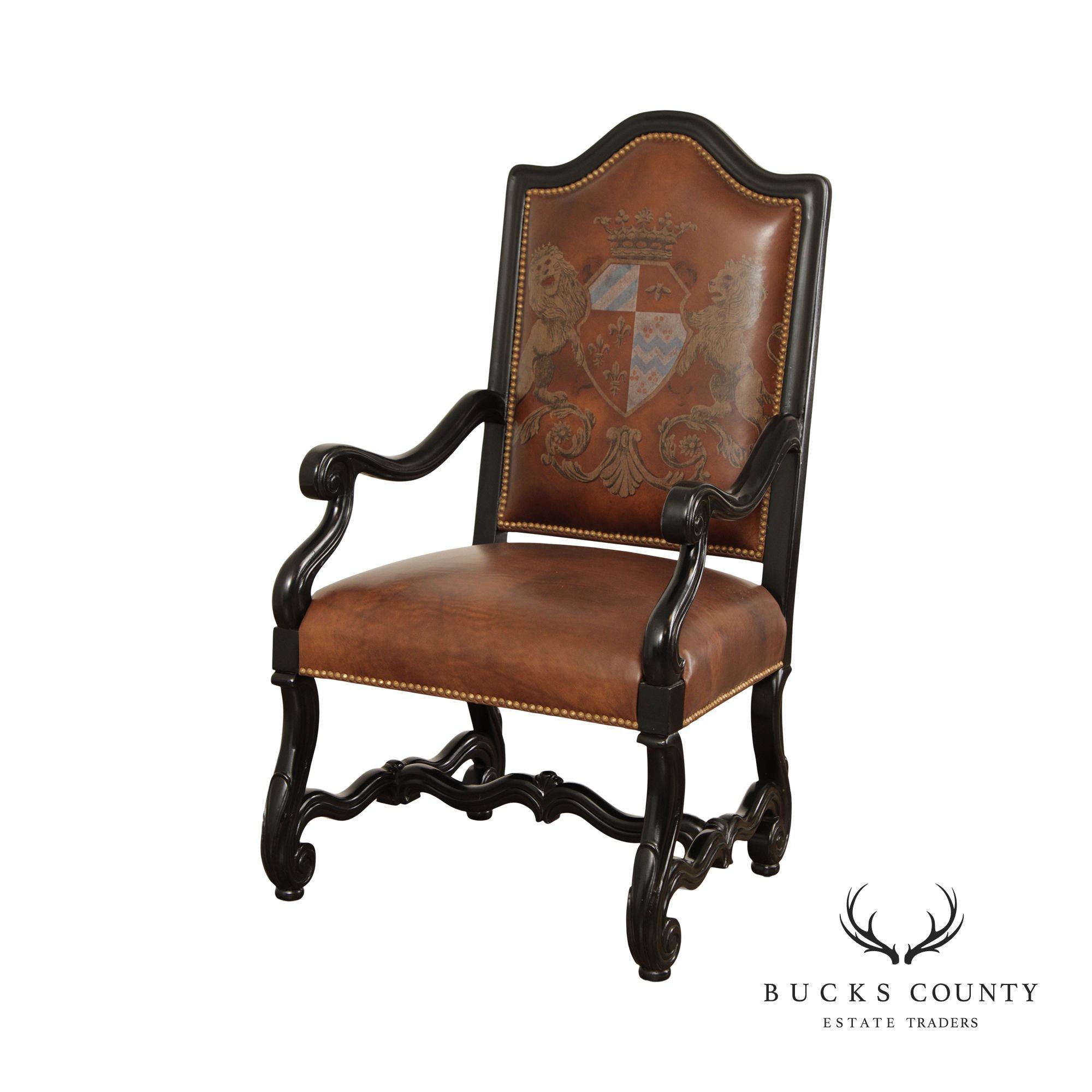 Ferguson Copeland European Country Crest Leather Armchair