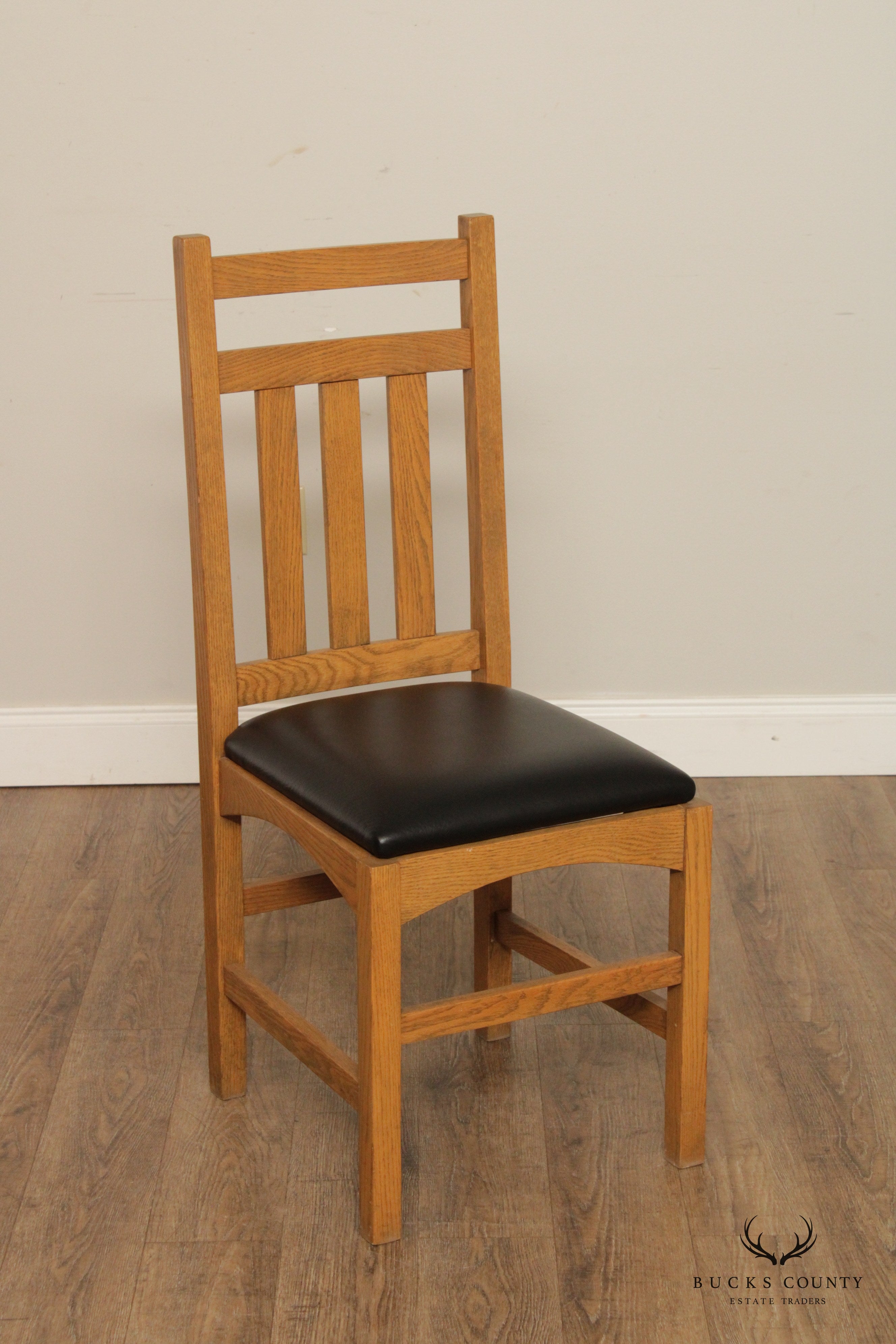 Mission Style Set Of Four Dining Chairs