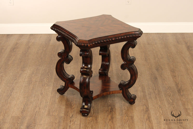 Maitland Smith Rustic European Style Two Tier Side Table